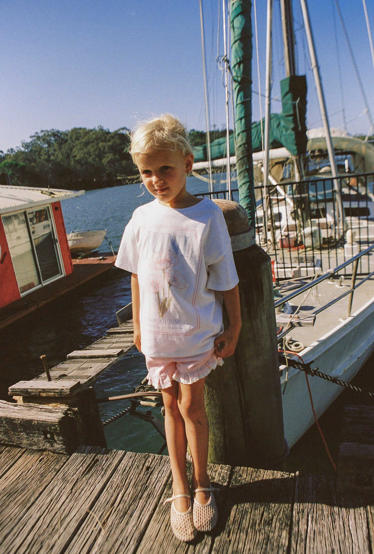 Juni JNR Summer House Tee White