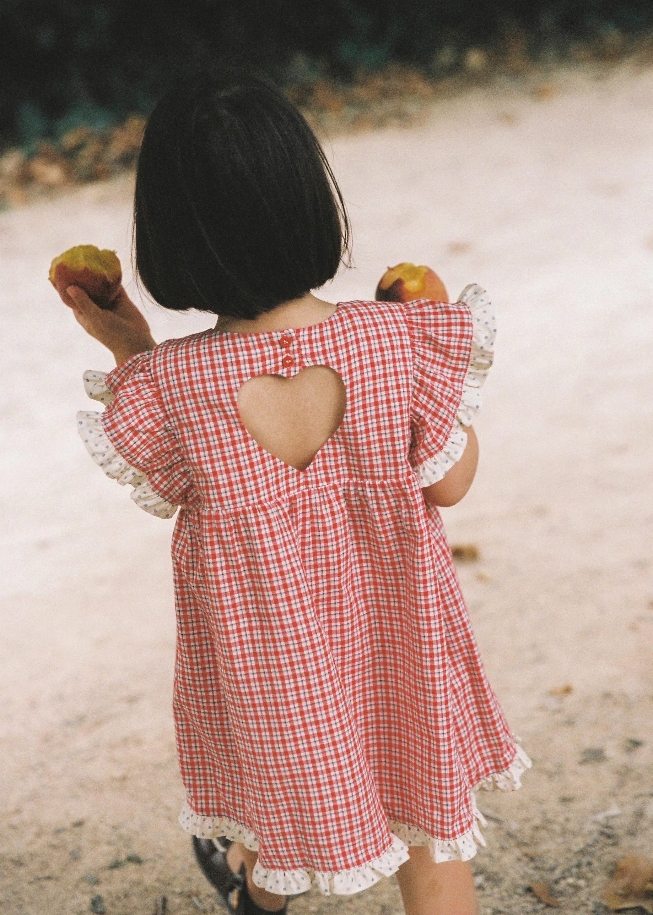 JUNI JNR - Daisy Dress Red Check