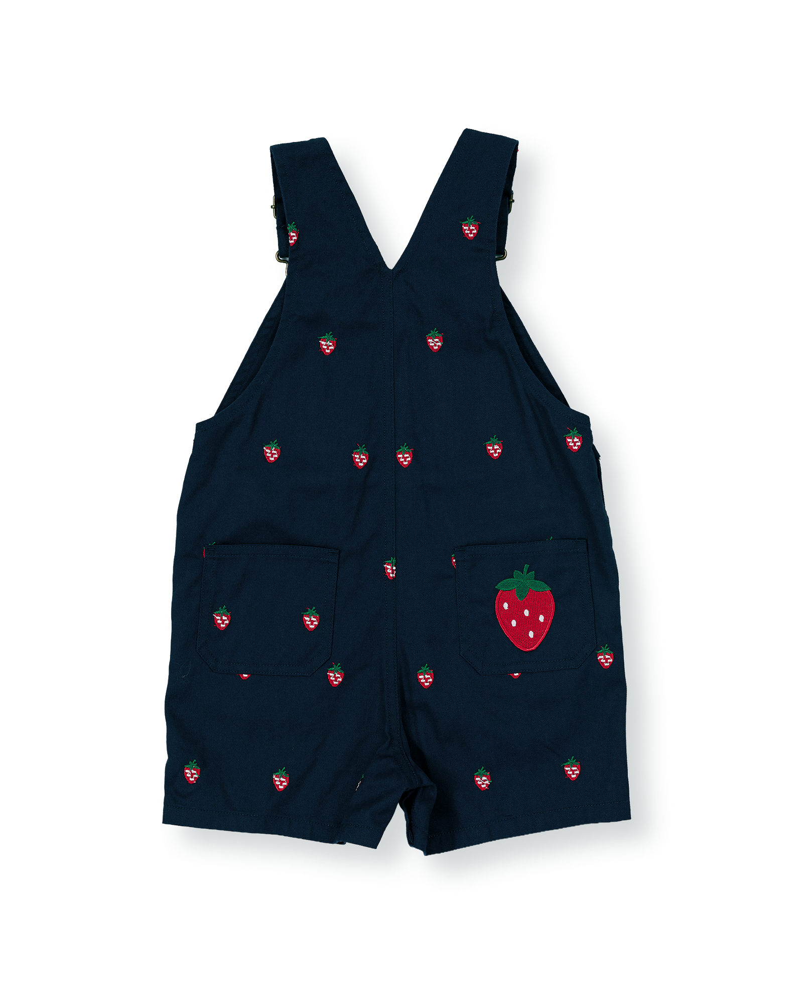 Goldie + Ace - Mini Strawberry Embroidered Burton Overalls