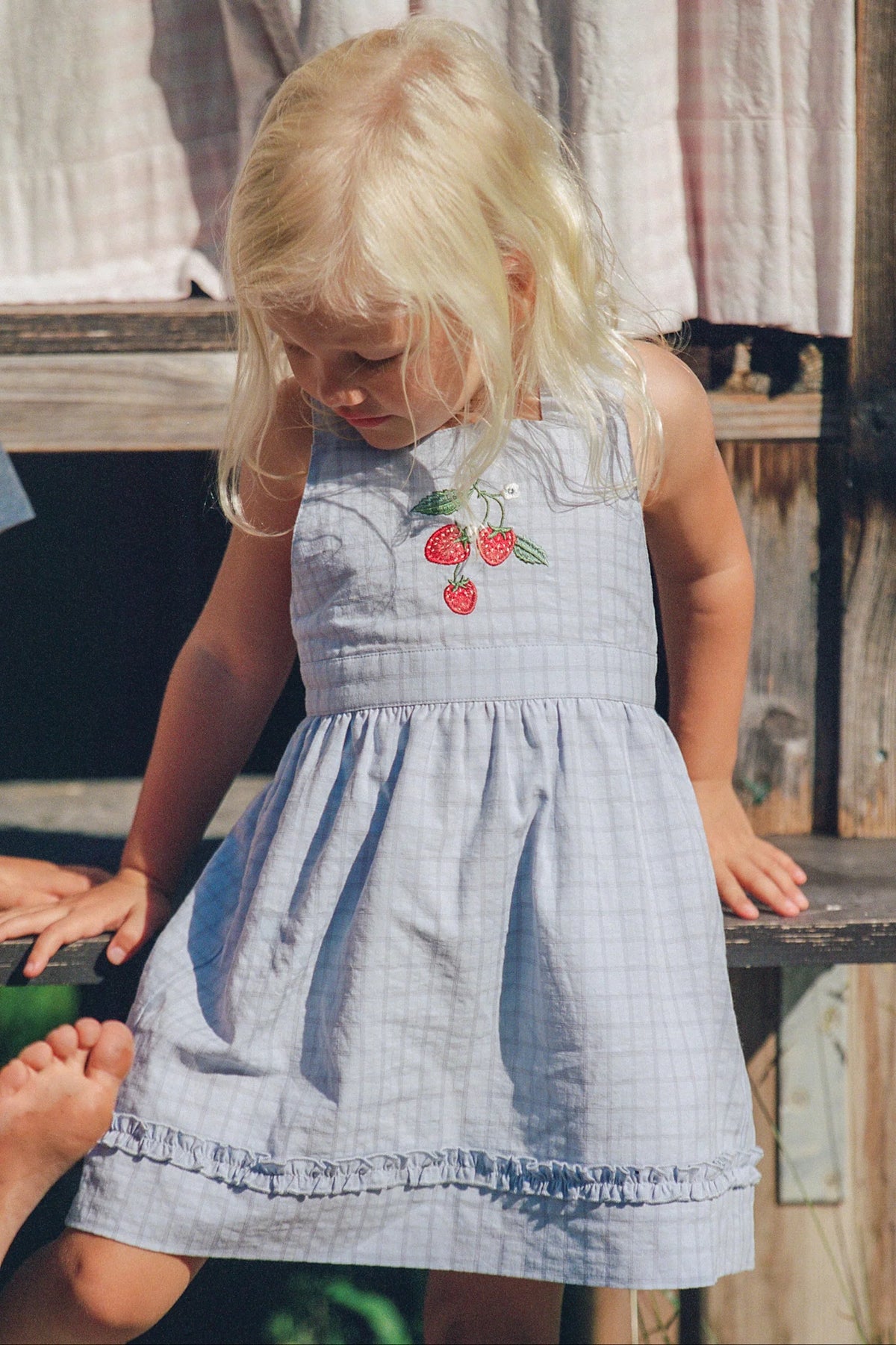 JUNI JNR - Coco Dress Sky Gingham