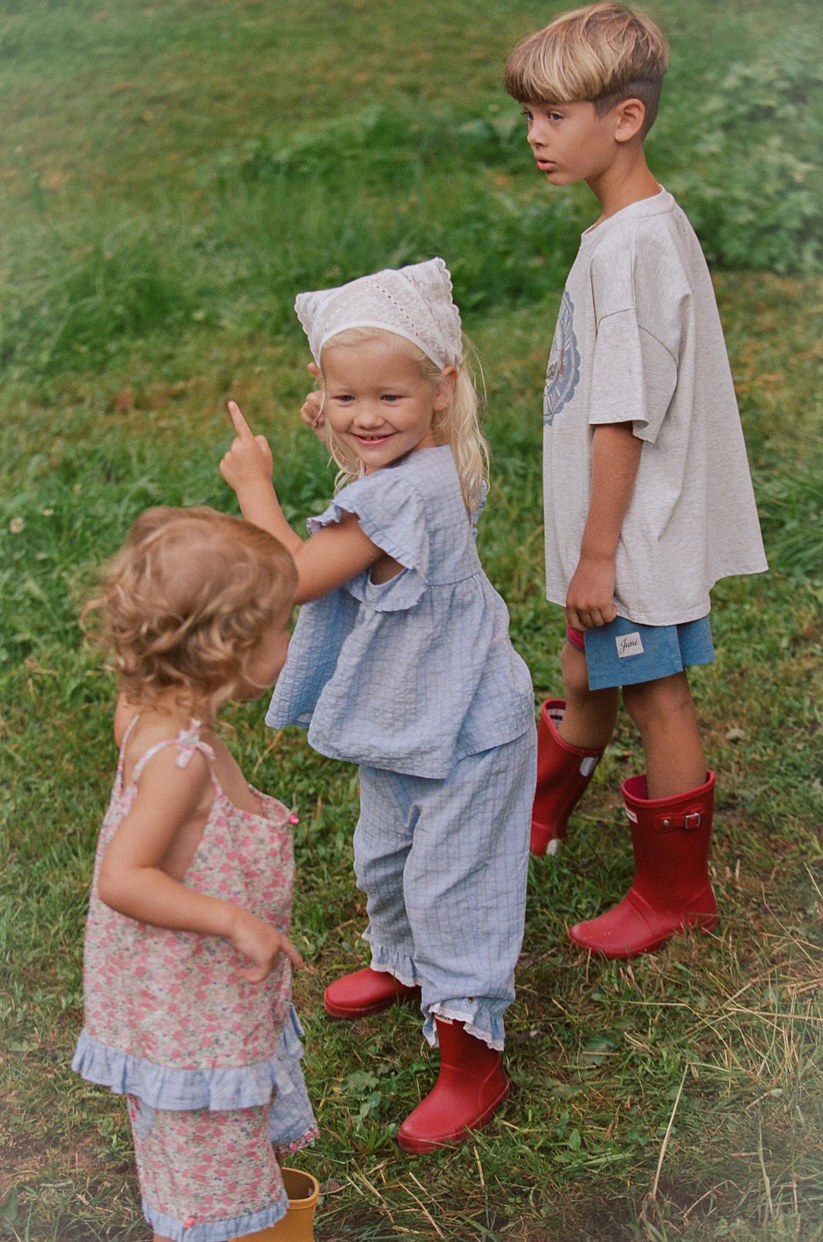 JUNI JNR - Dora Pant Sky Gingham