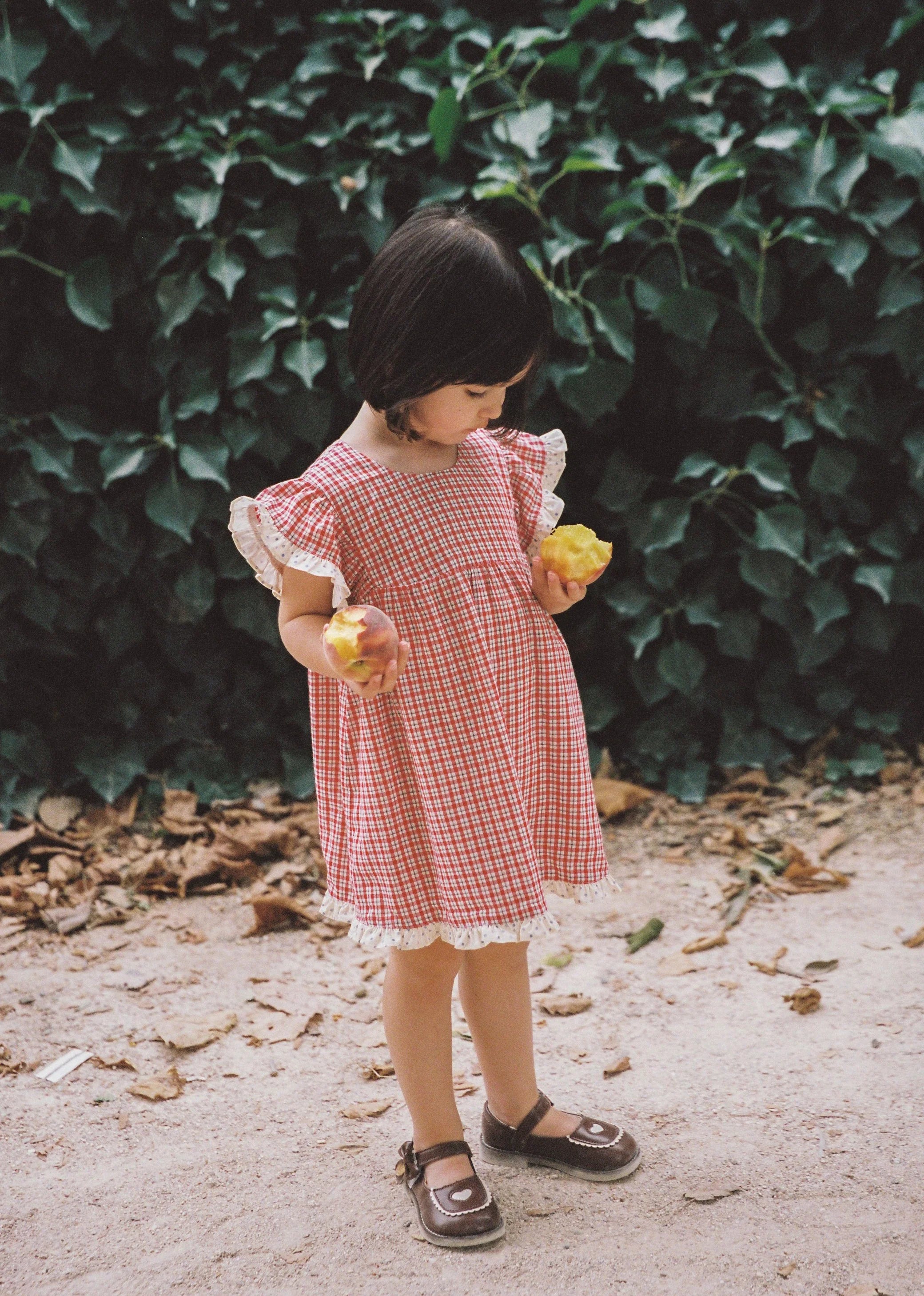 JUNI JNR - Daisy Dress Red Check