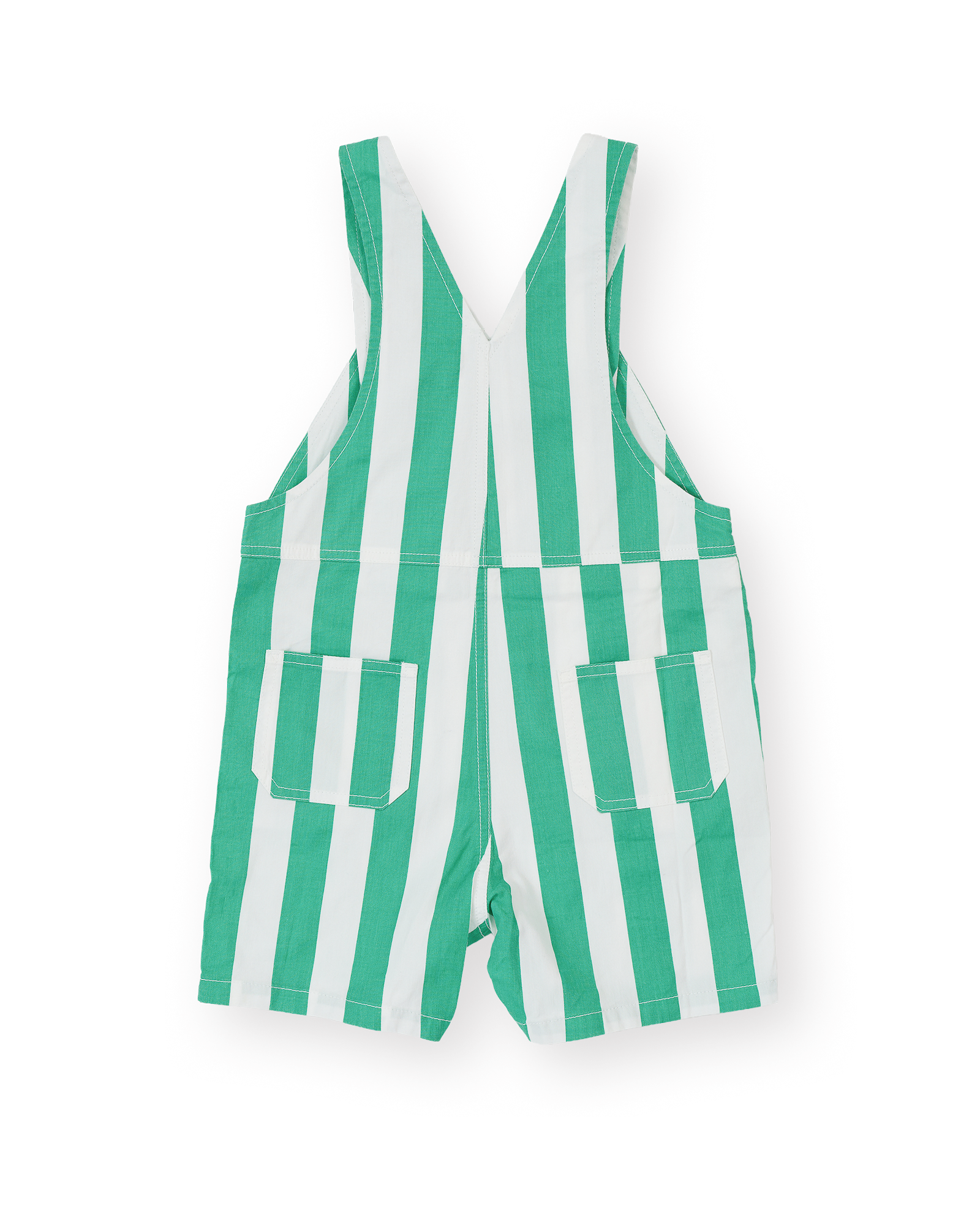 Goldie + Ace - Happy Stripe Button Burton Overalls
