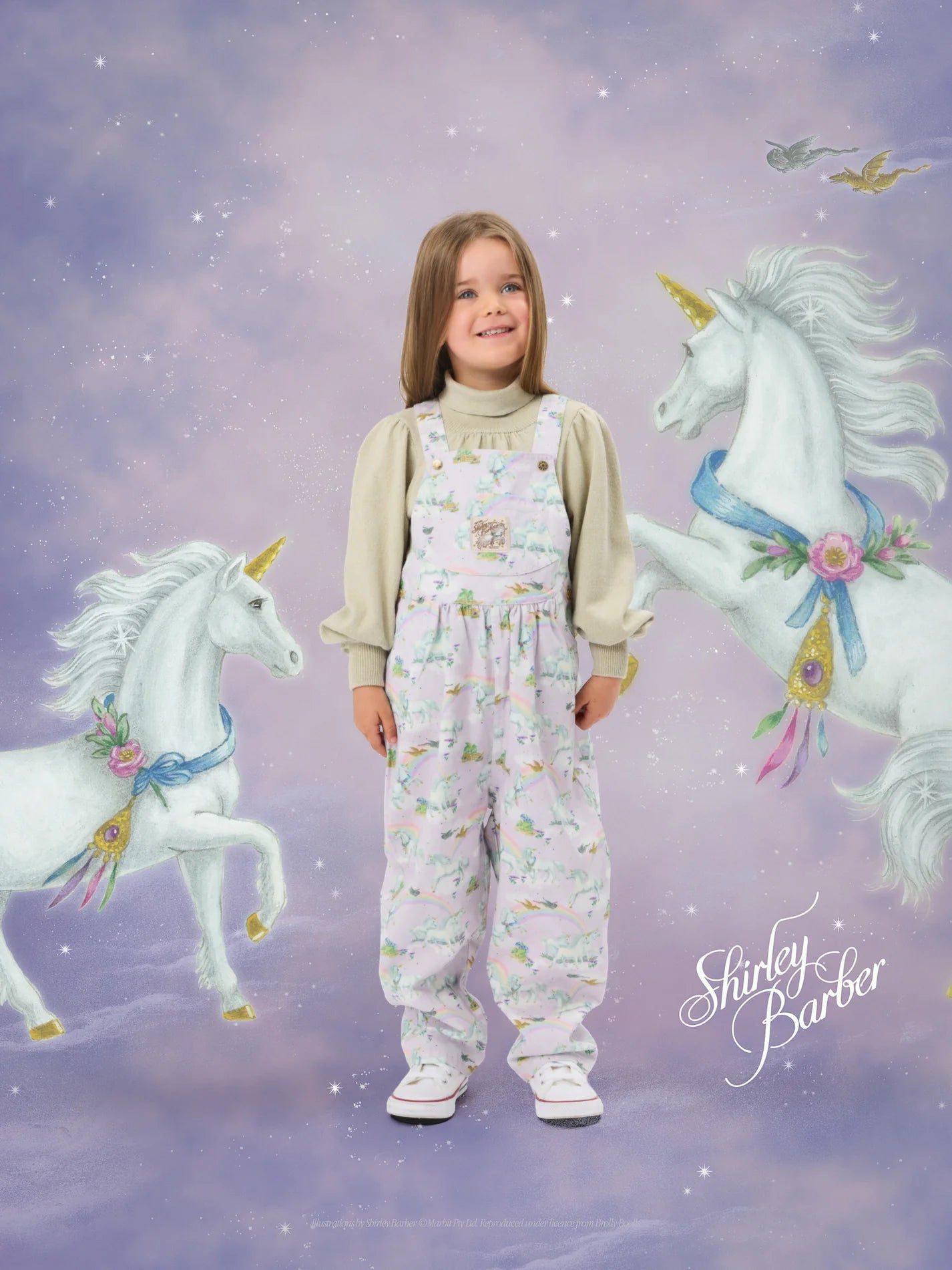 Goldie + Ace - Shirley Barber Unicorn Overalls