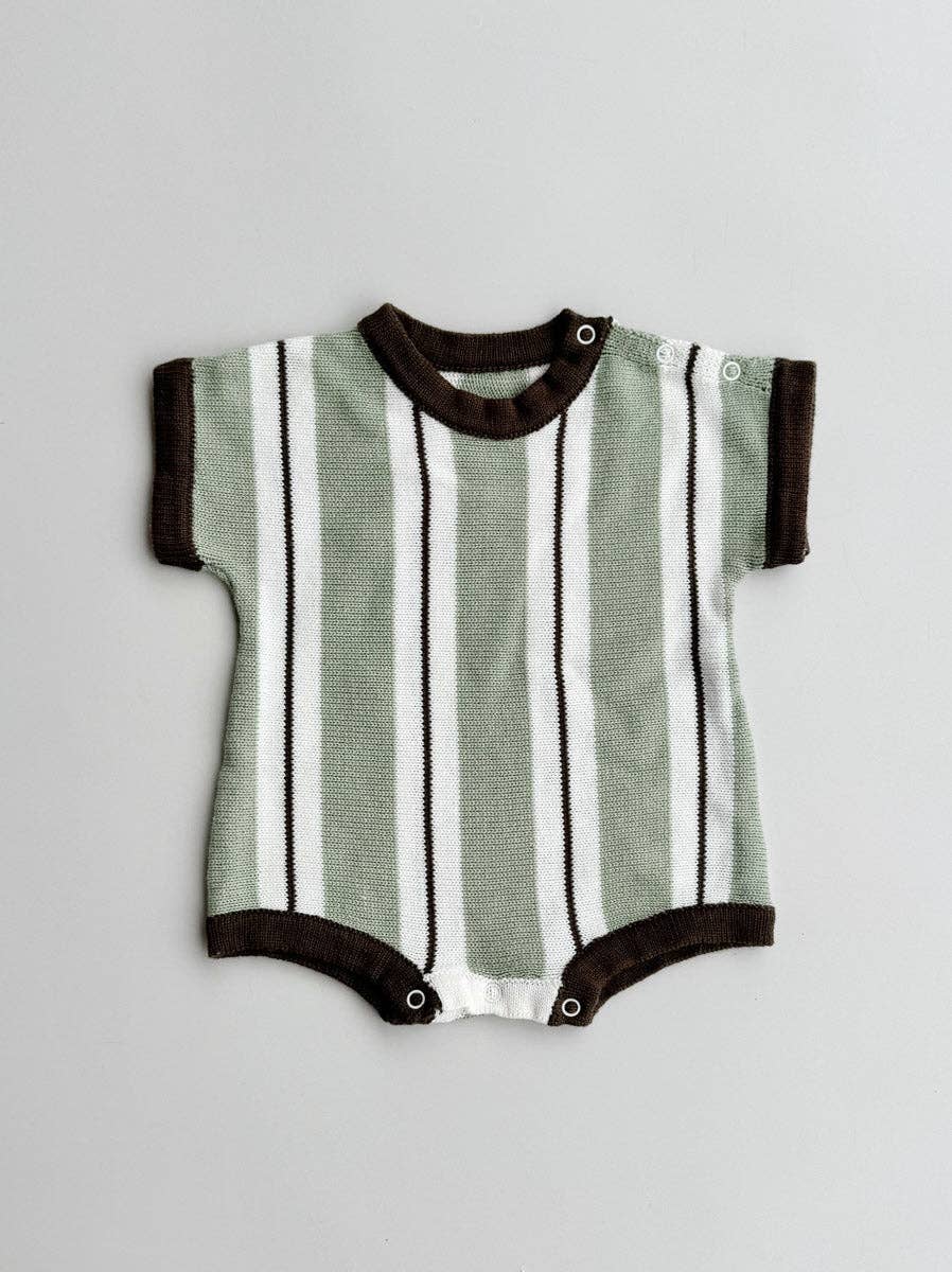 Freckles the Label - Retro Stripe Romper Wildwood