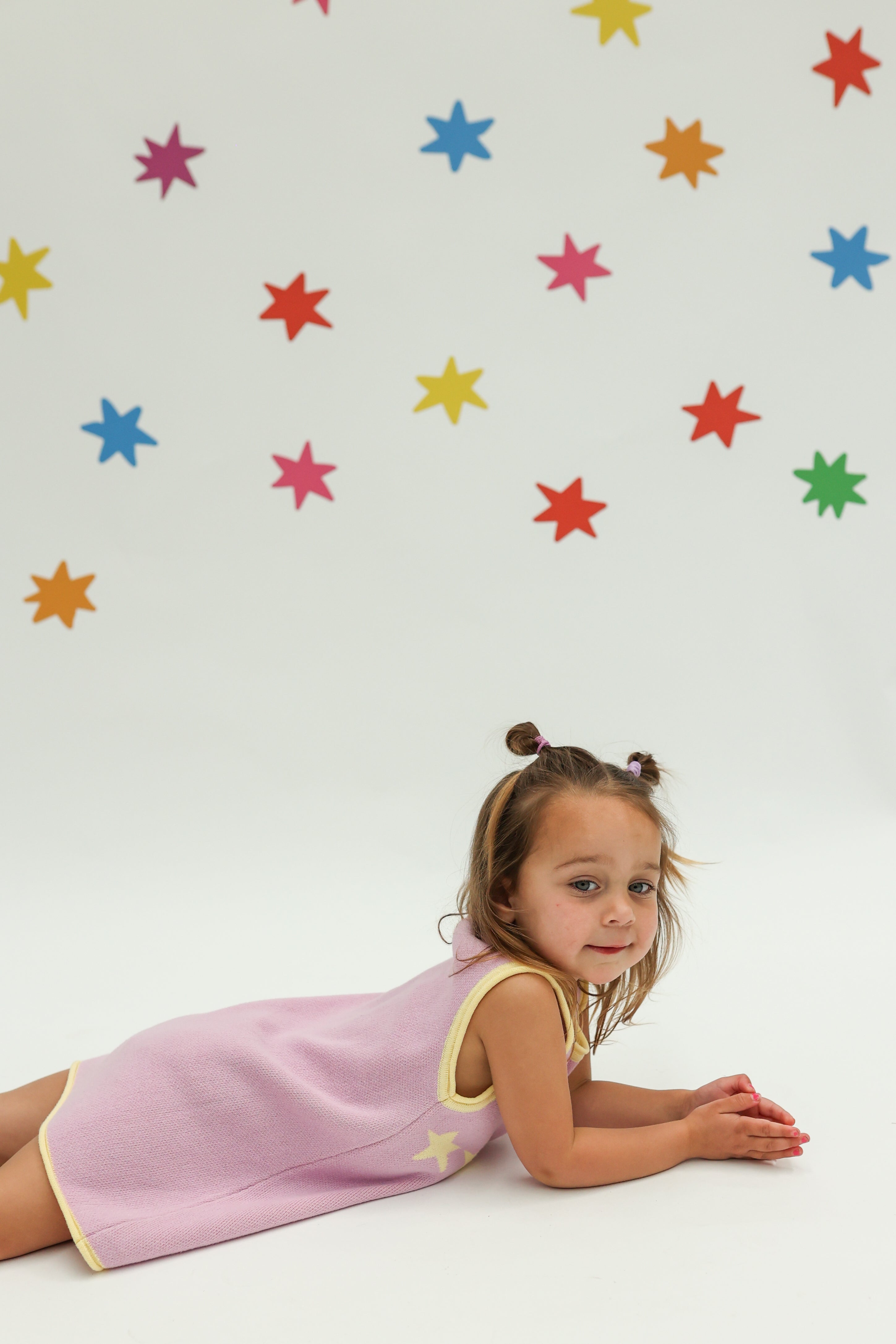 Sunday Siblings - Stars Align Dress Purple & Yellow