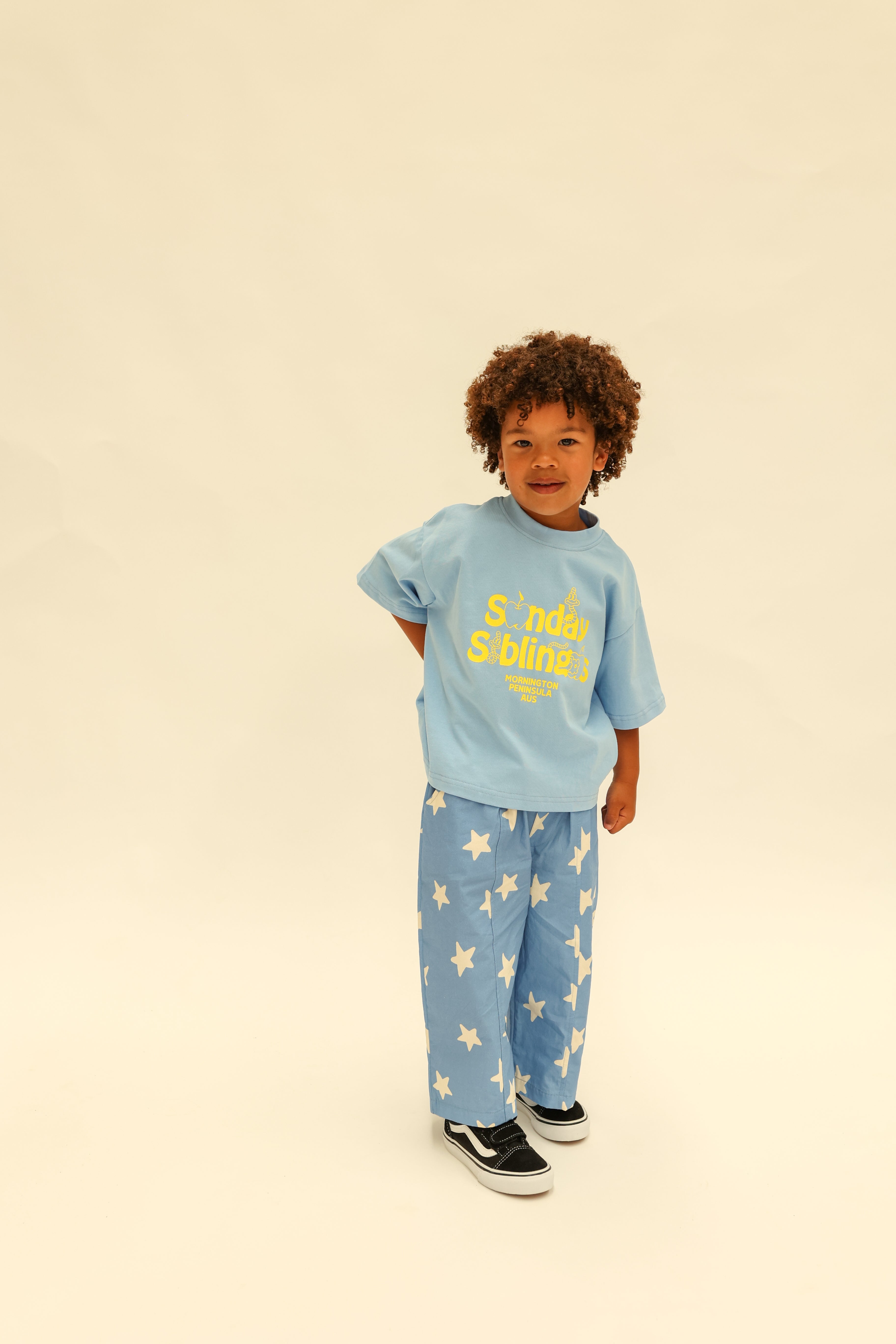 Sunday Siblings - Dusty Star Pants Blue