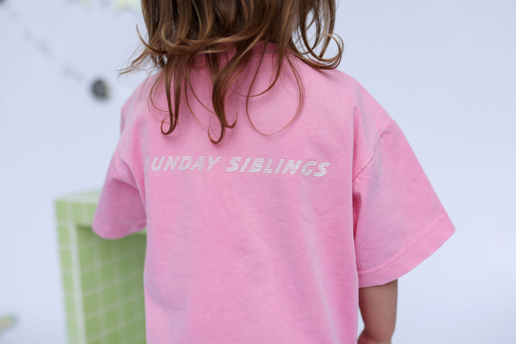 Sunday Siblings - Rocket Tee Pink