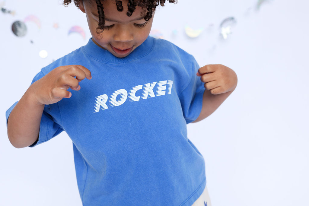 Sunday Siblings - Rocket Tee Blue