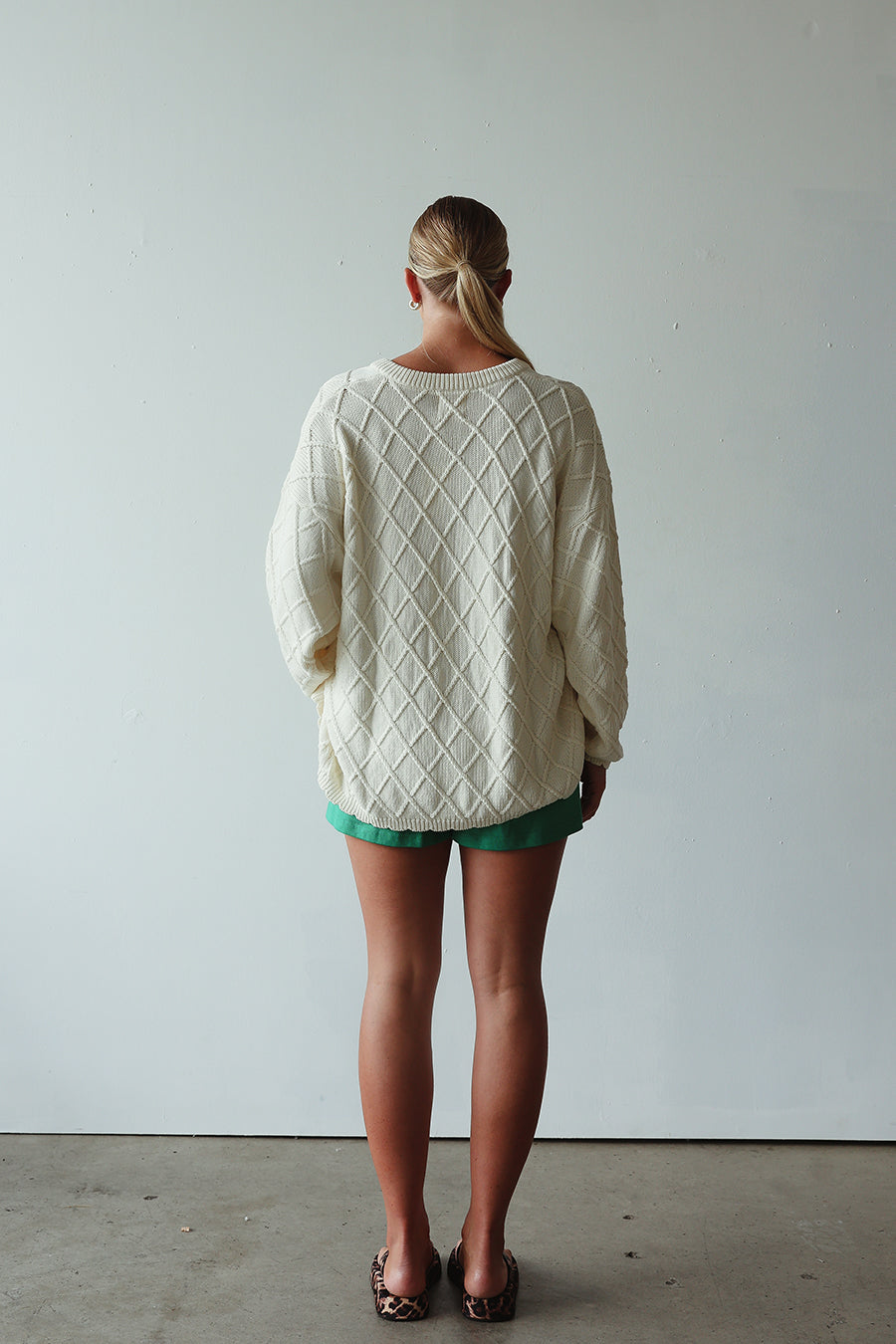 By Billie - Crochet Knit Cardigan Cream