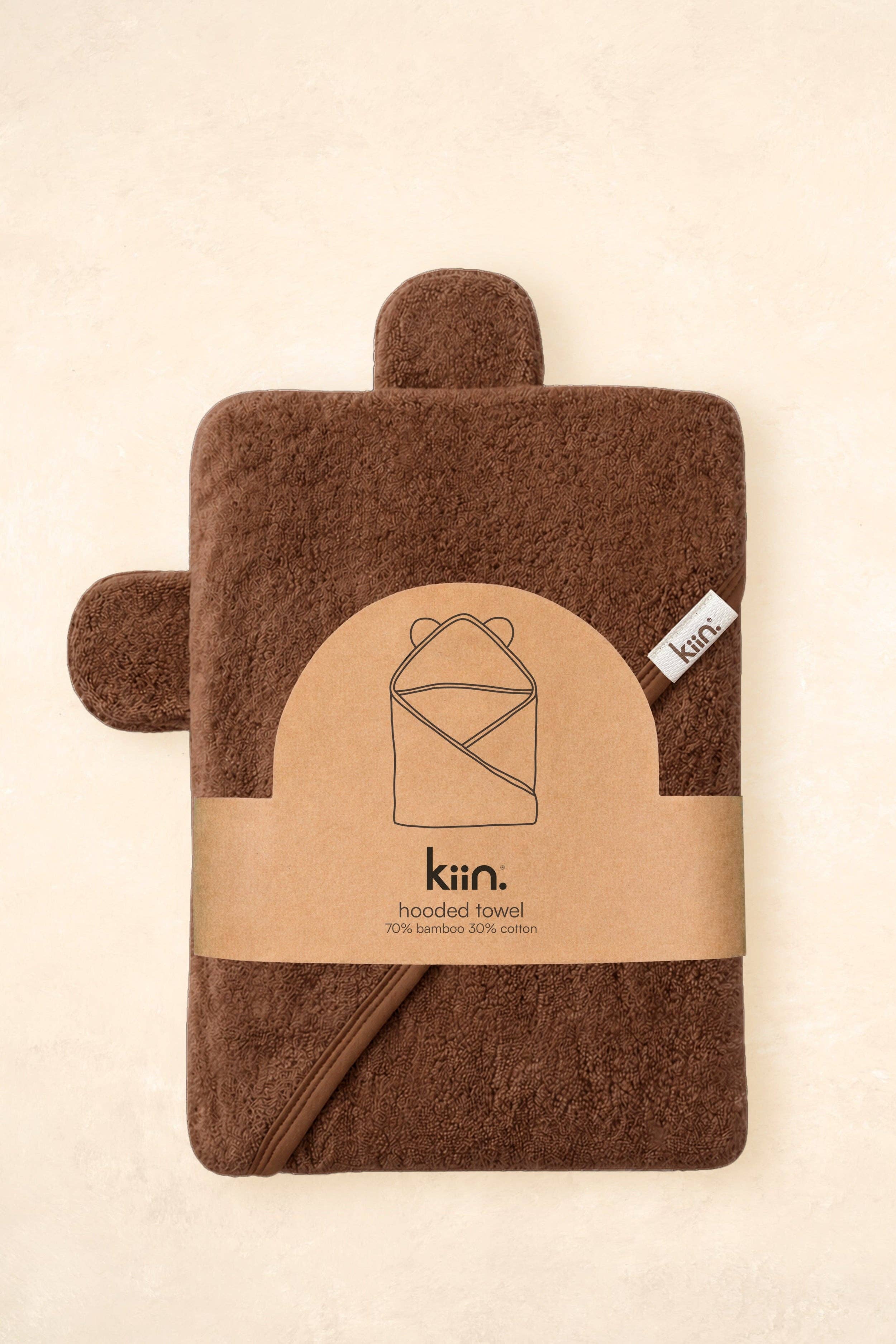 Kiin Baby - Hooded Towel Chocolate