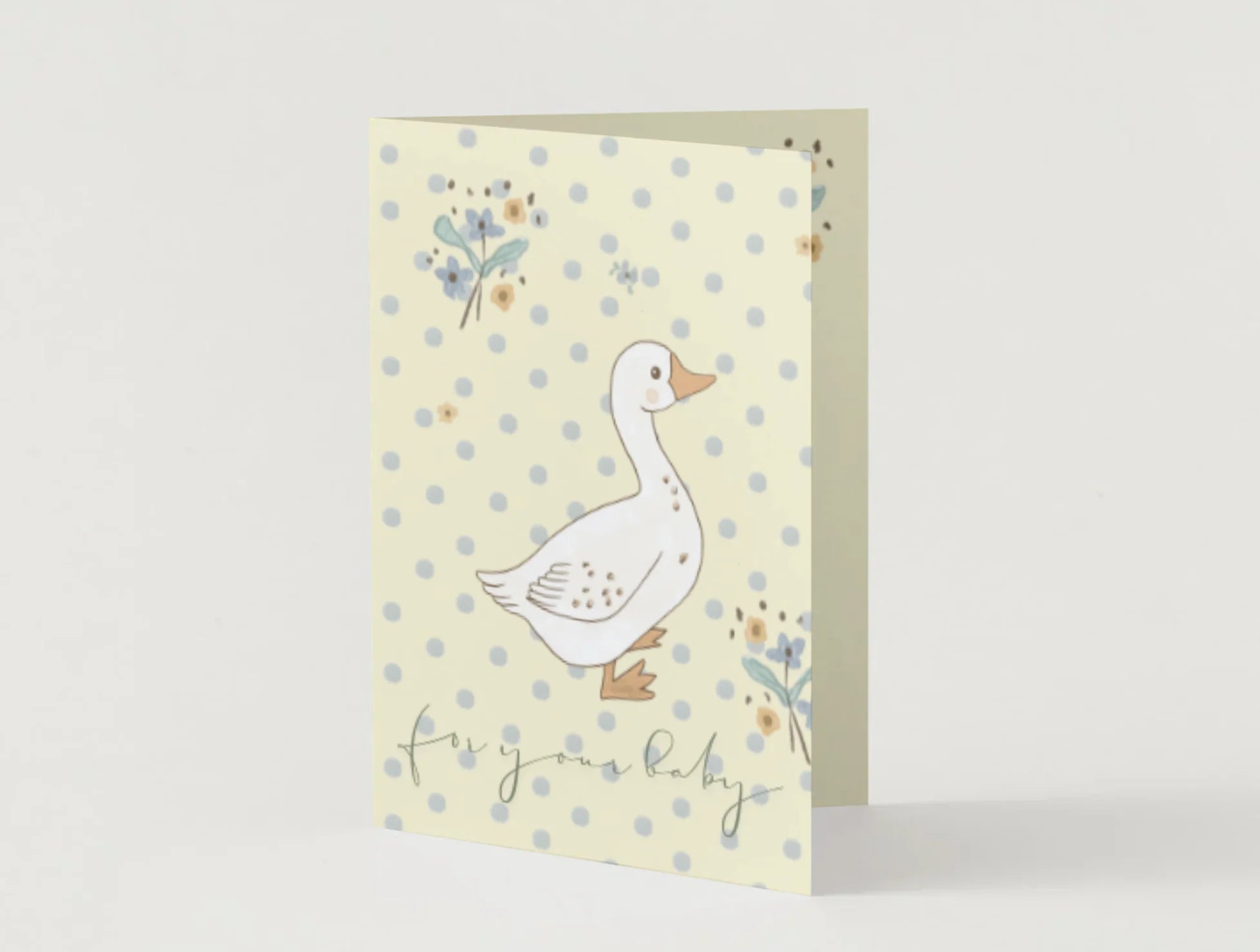 The Name Nest - French Goose Baby Card