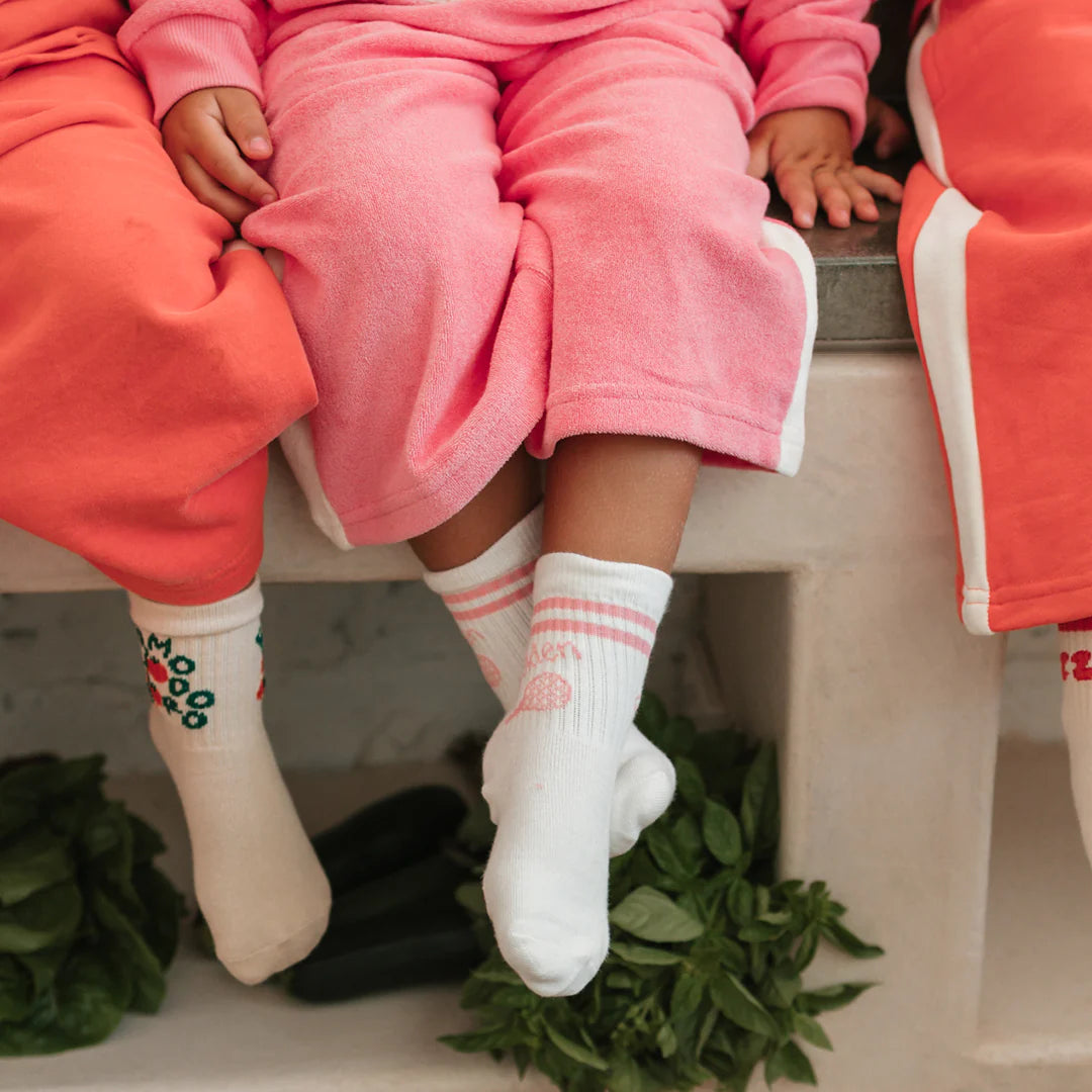 Golden Children ~ Retro Girl Socks Vanilla / Bubblegum