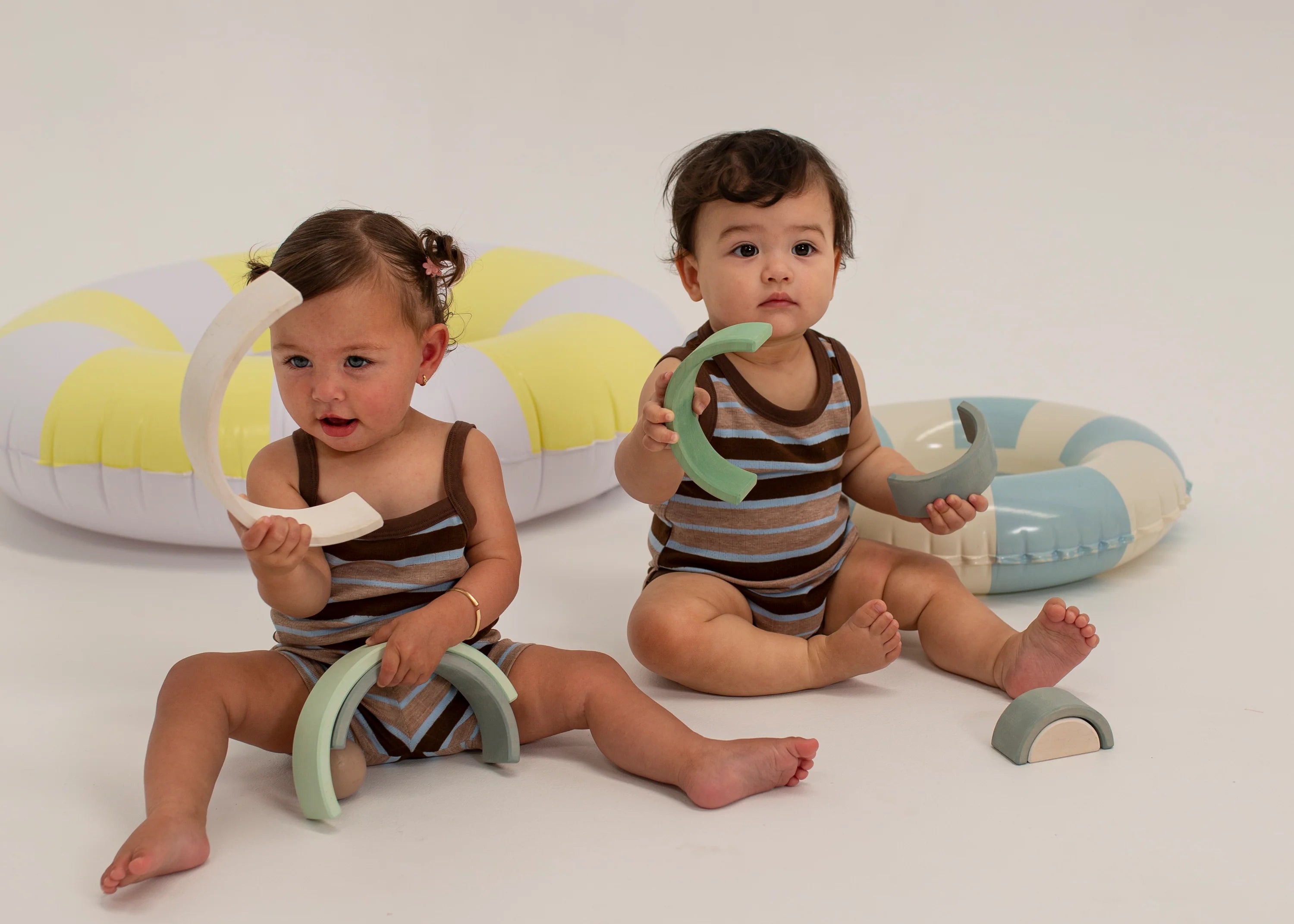 Tiny Trove - Vivi Rib Pointelle Set Stripe