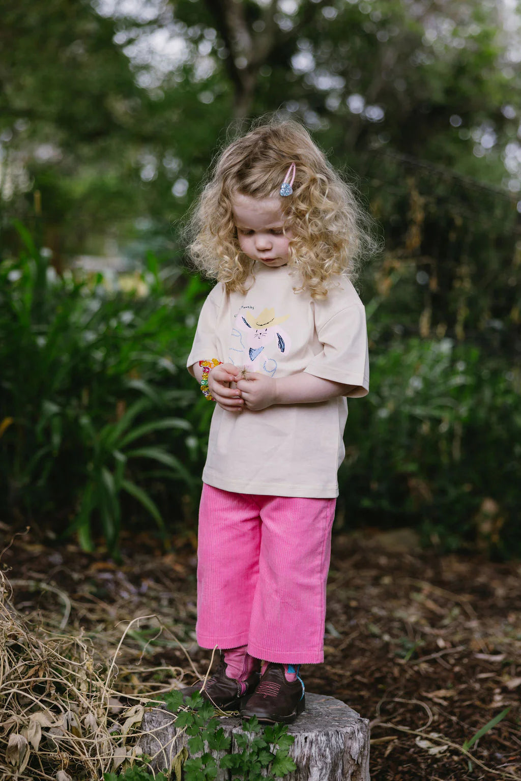 Sunday Siblings - Catch'n Bunnies Tee Pink