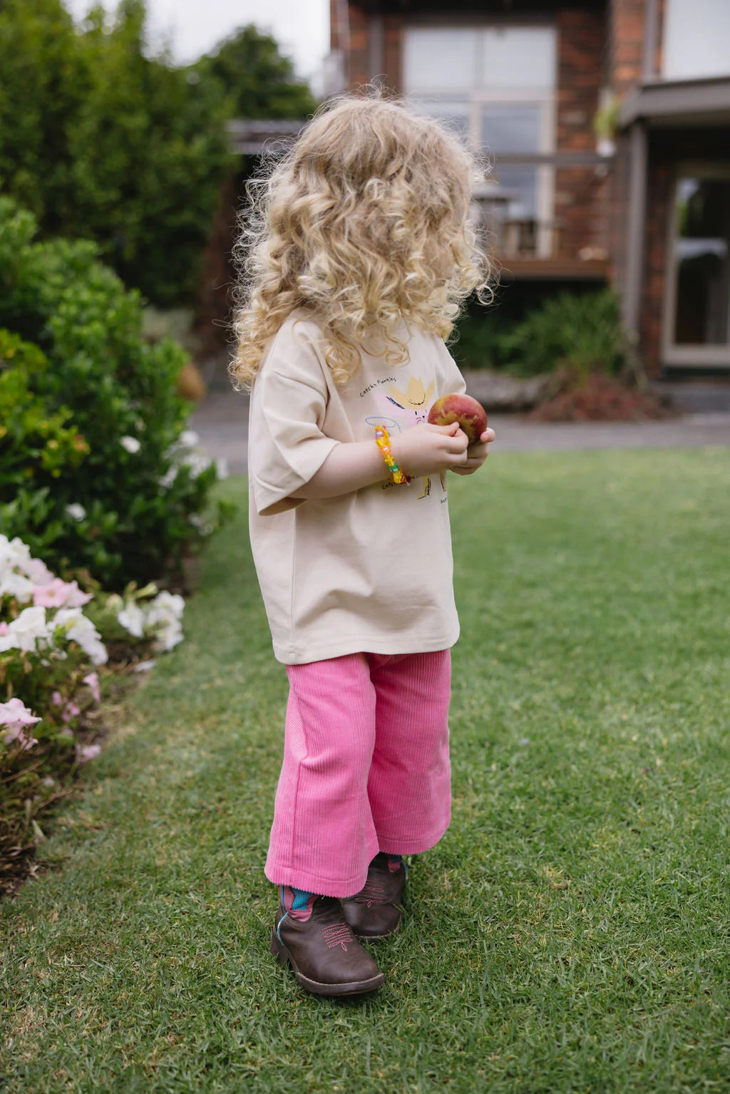 Sunday Siblings - Catch'n Bunnies Tee Pink