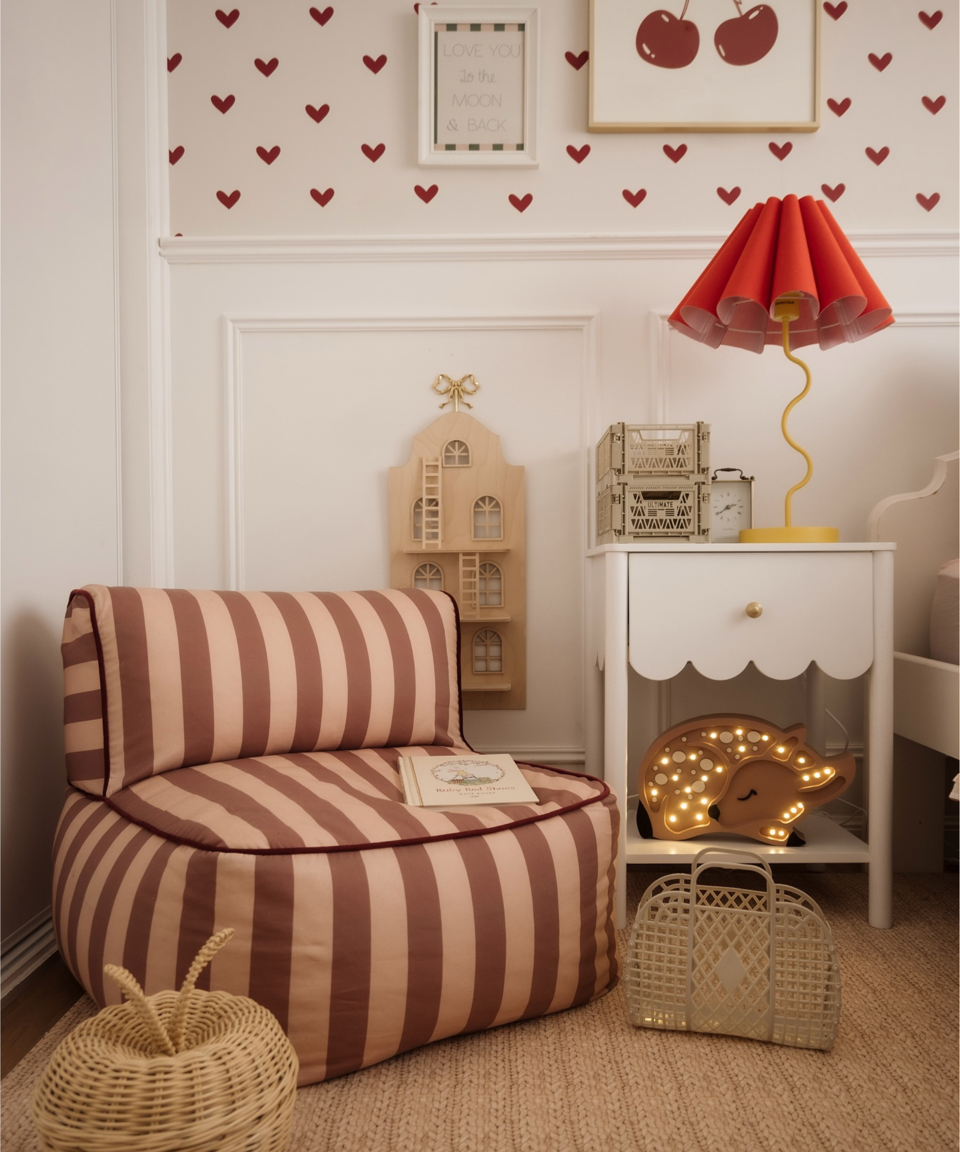 Philé - Striped Toddler Lounger Pink