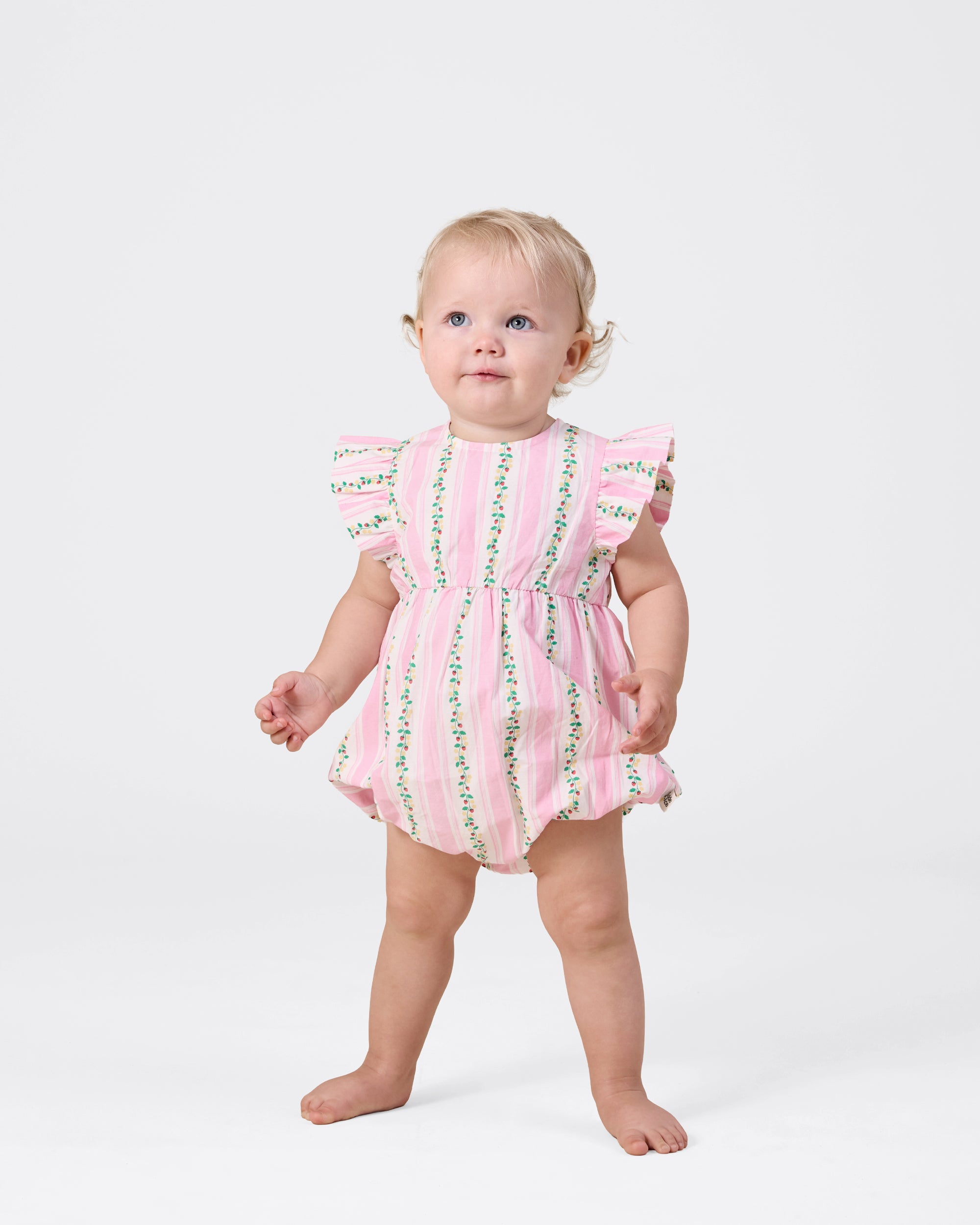 Goldie + Ace - Antique Stripe Strawberry Lani Romper