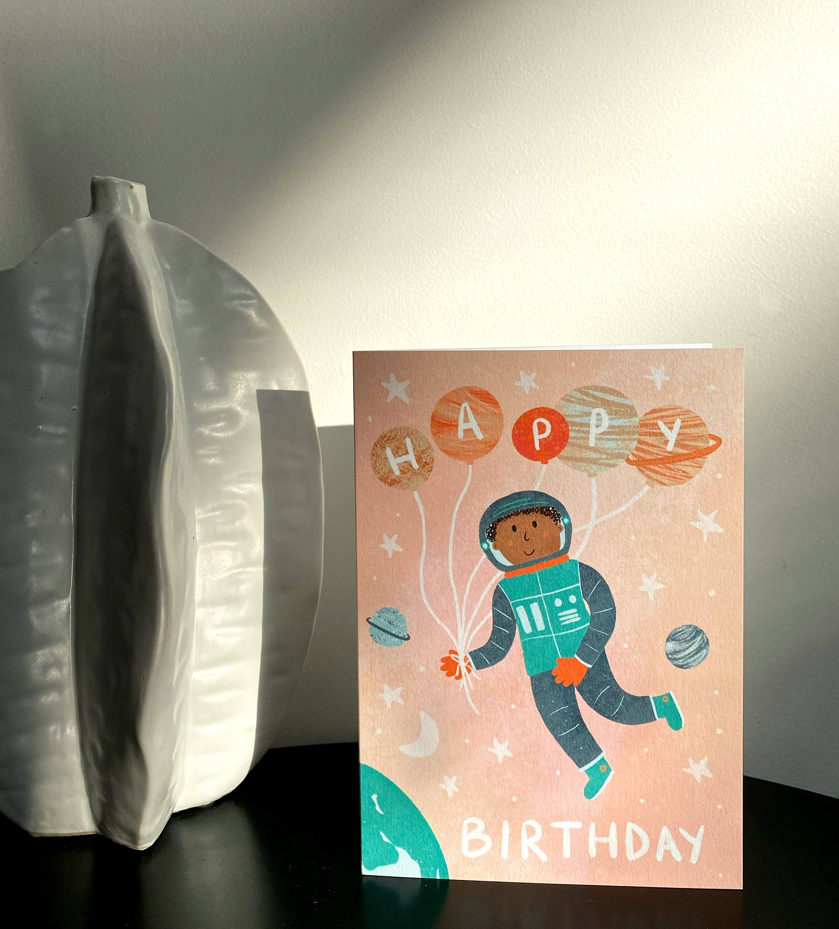 Lauren Sissons Studio - Astronaut "Happy Birthday" Card