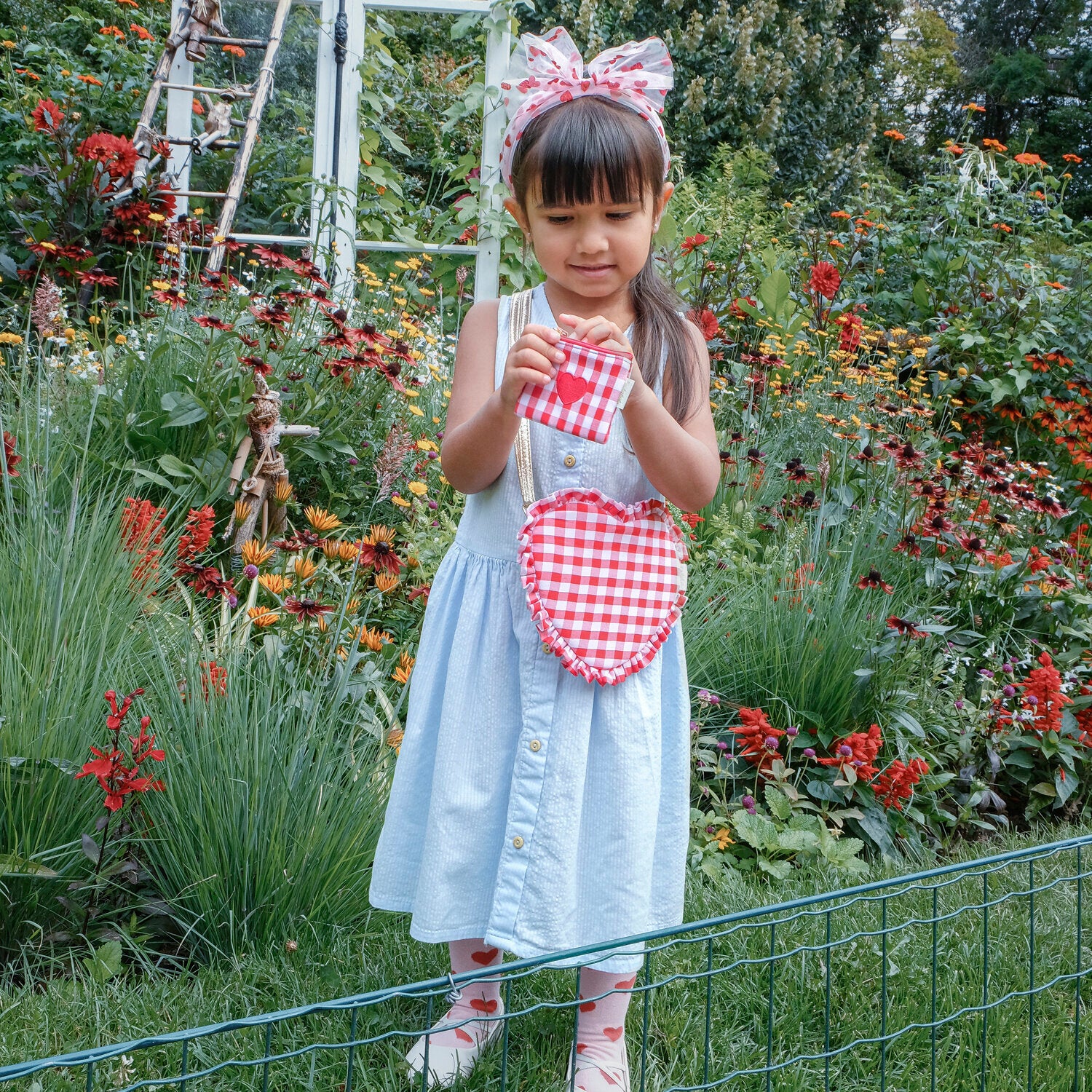 Rockahula - Gingham Love Heart Mini Purse