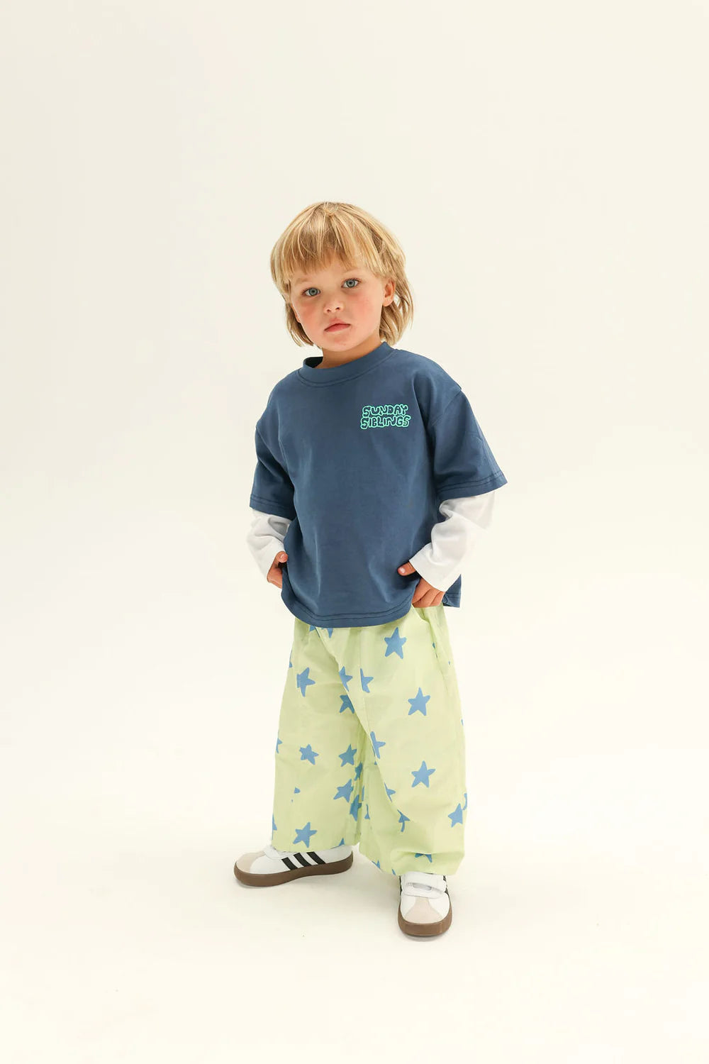 Sunday Siblings - Party Layers Tee Navy - Size NB-1Y