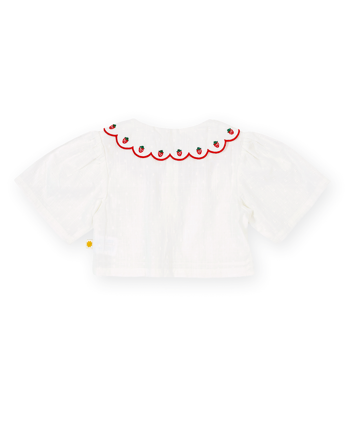 Goldie + Ace - Scallop Collar Strawberry Cropped Blouse
