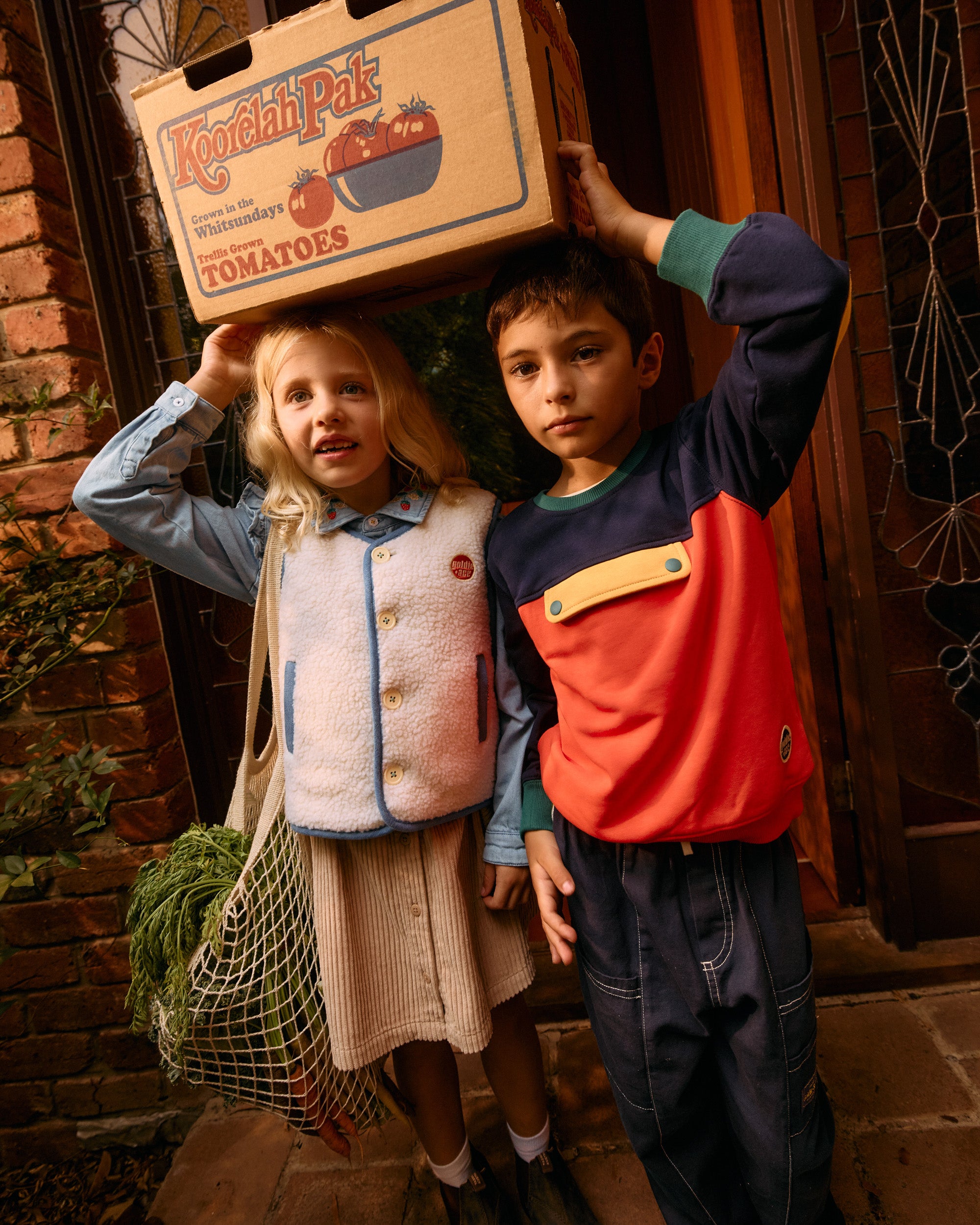 Goldie + Ace - Reversible Chambray Button Vest