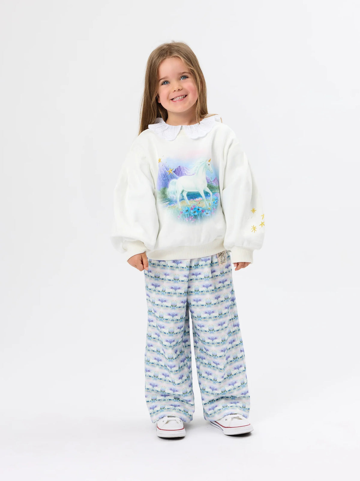 Goldie + Ace - Shirley Barber Unicorn Sweatshirt - Size 3