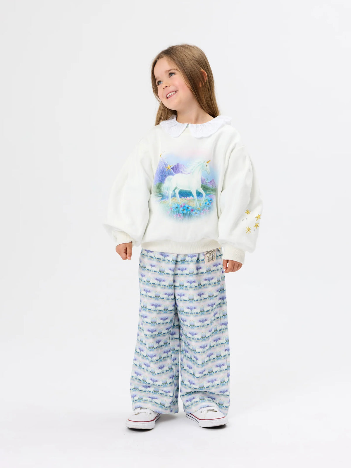 Goldie + Ace - Shirley Barber Unicorn Sweatshirt - Size 3