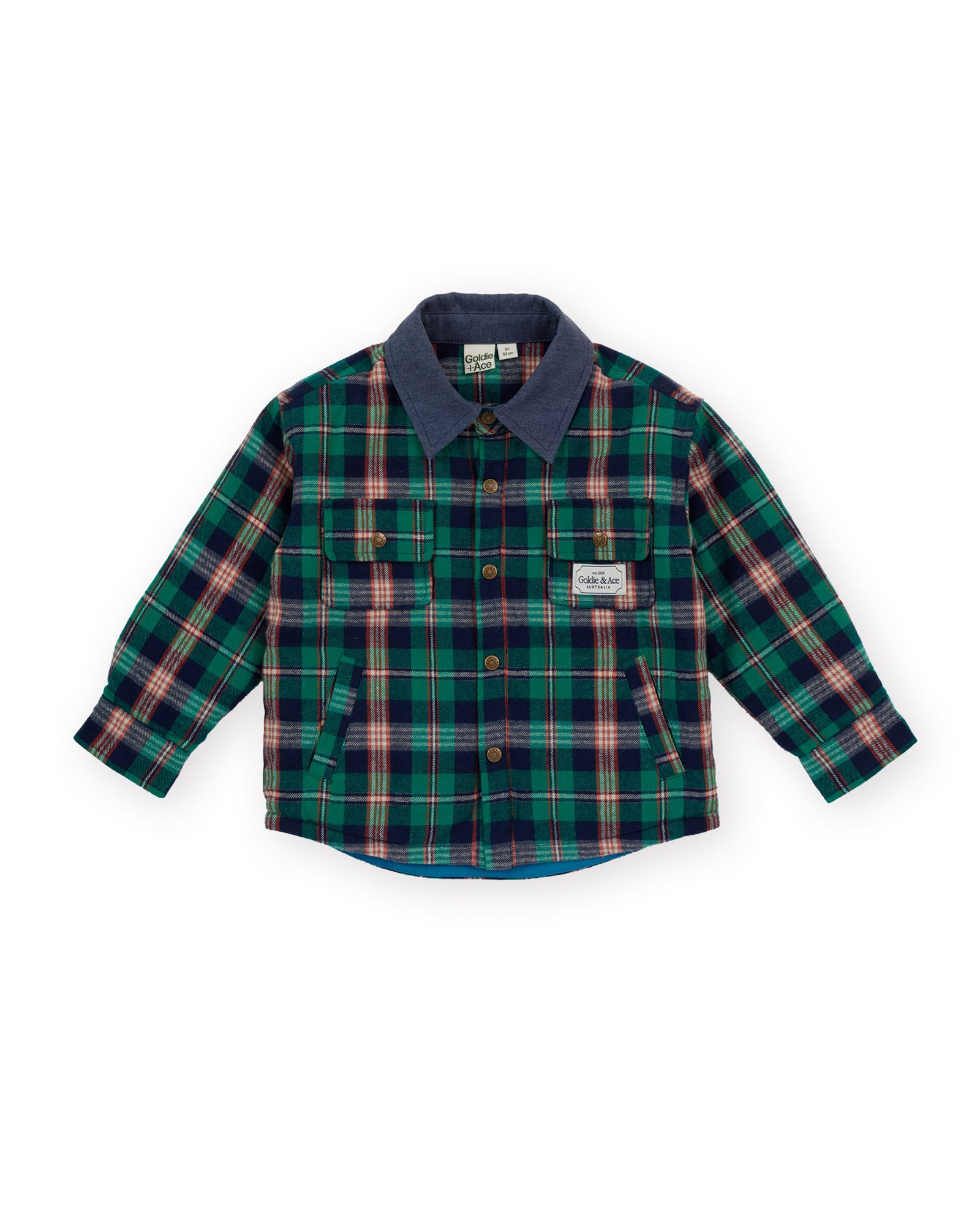 Goldie + Ace - Check Padded Shacket