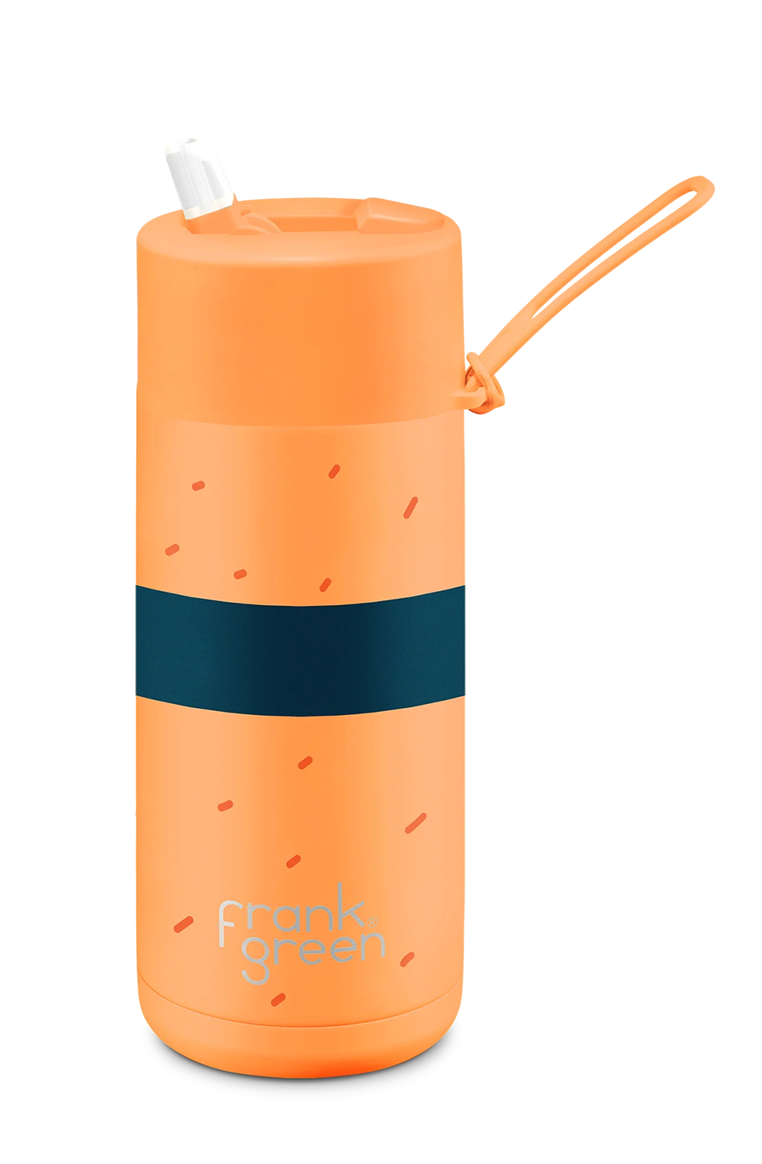 Back of orange frankster bottle