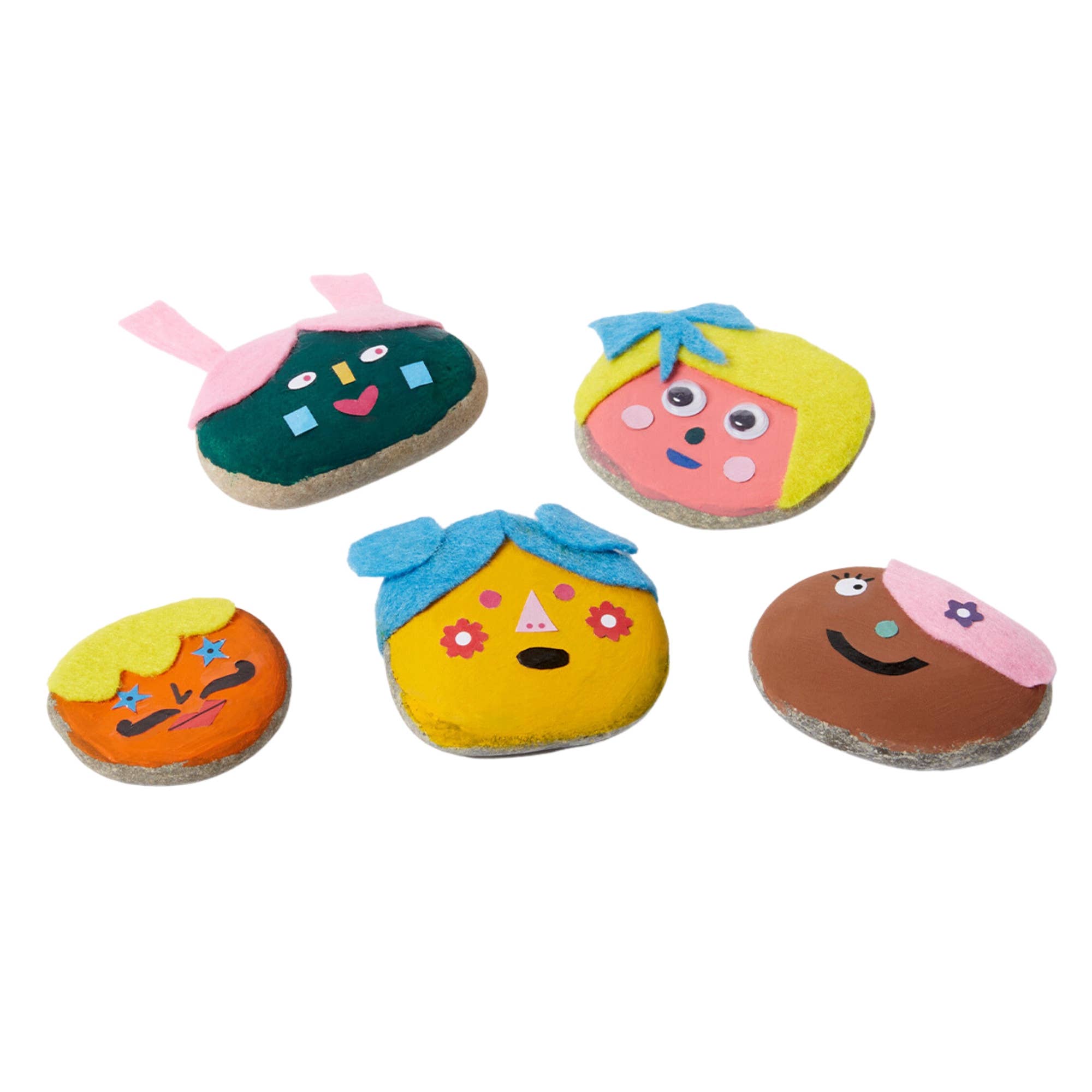 Journey Of Something - Kids Rock Painting Kit Cool Faces