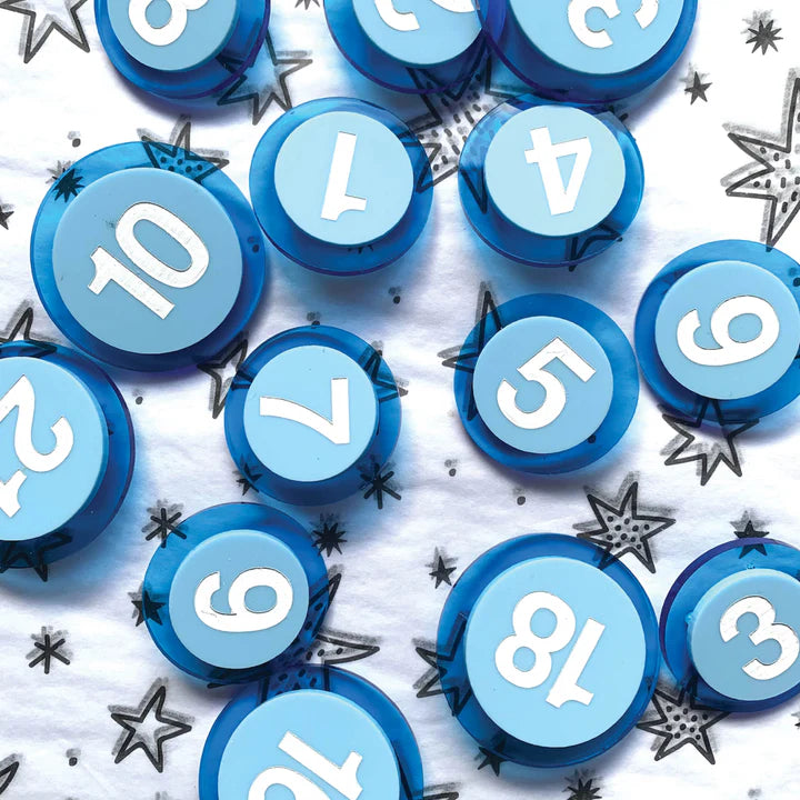 HELLO KIT CO Birthday Badge! Blues/