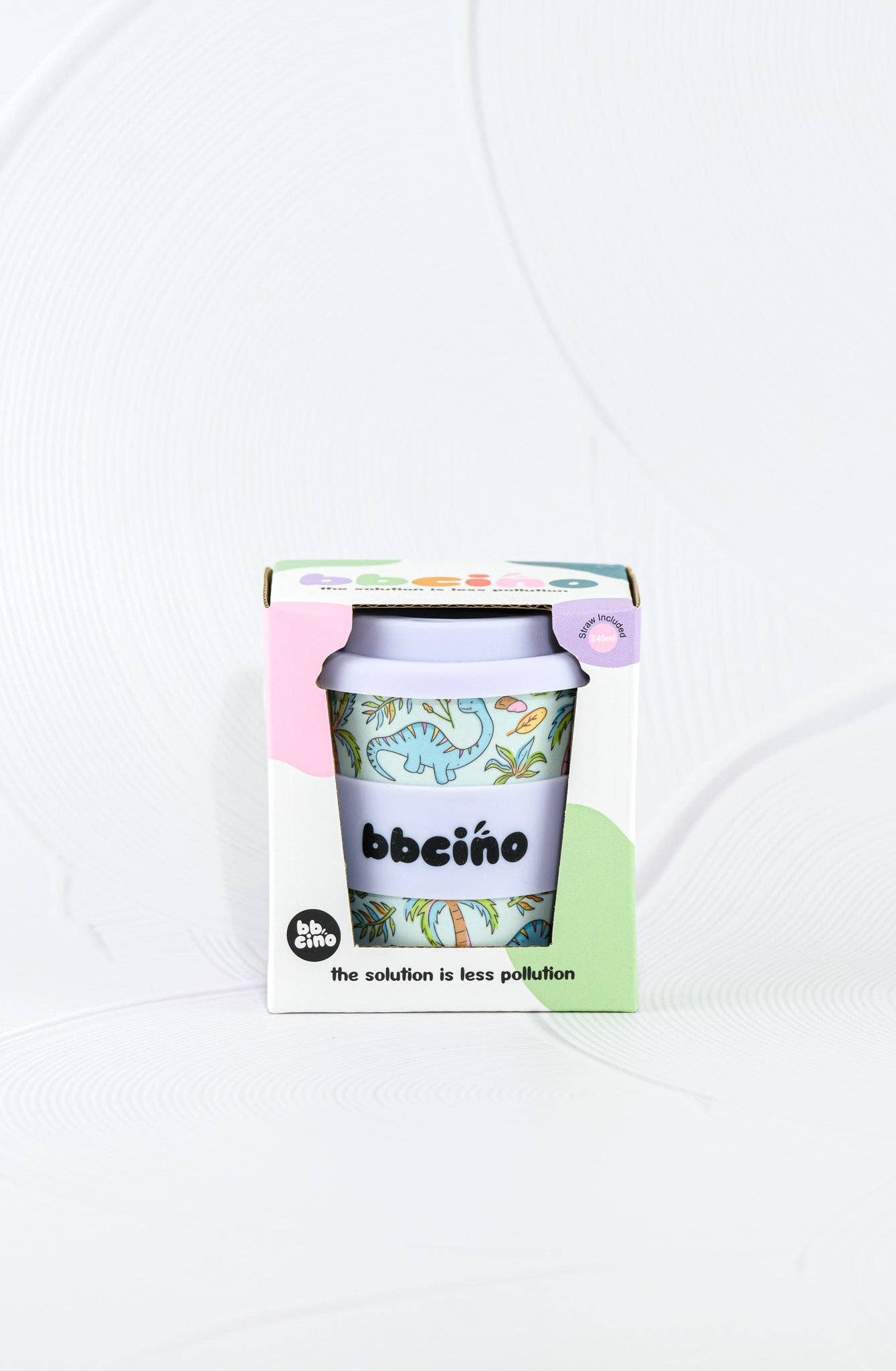 BBcino - Reusable Babycino Cup 240ml Sip-a-Saurus