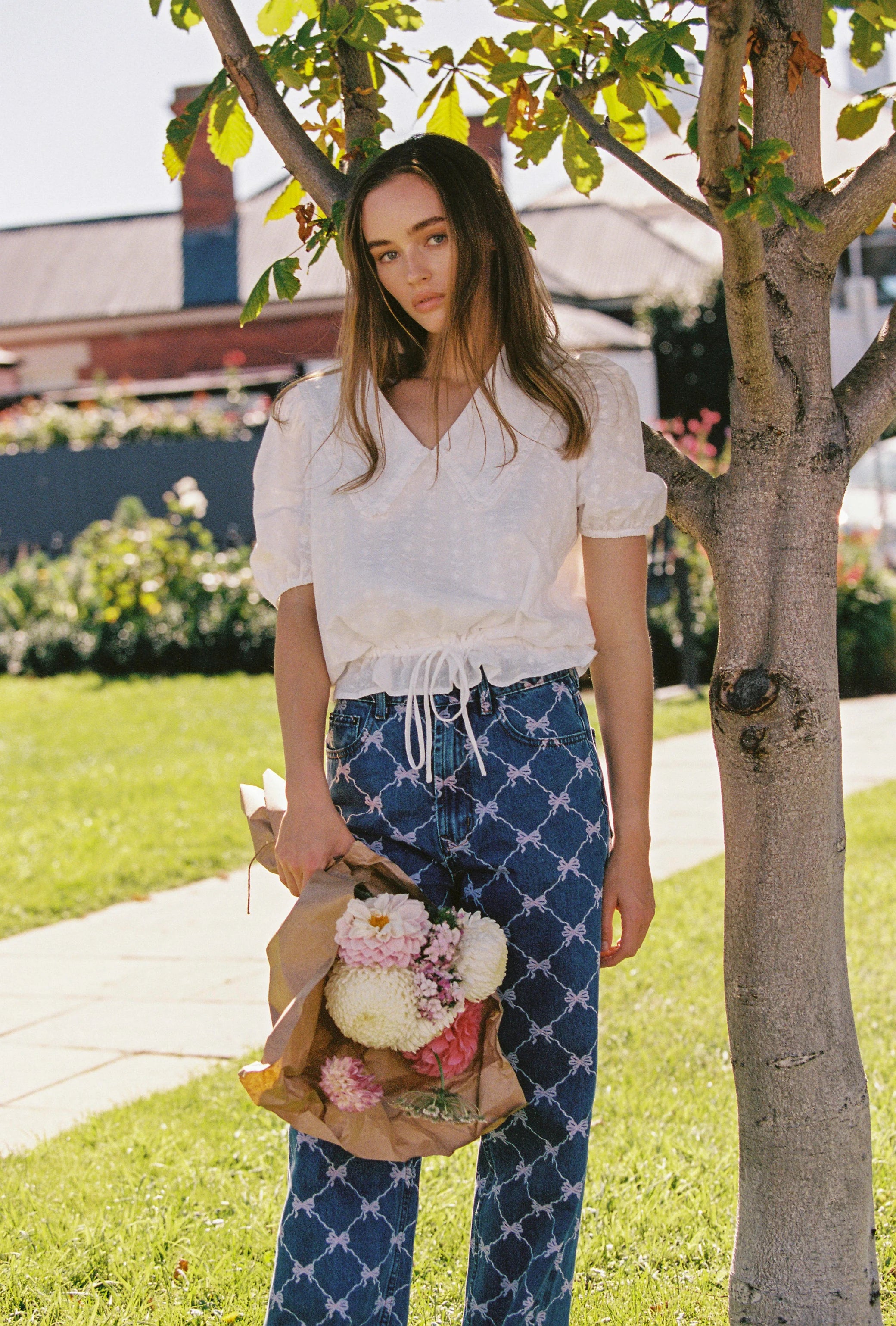 JUNI - Sabrina Jean Bow Print (Regular Length)