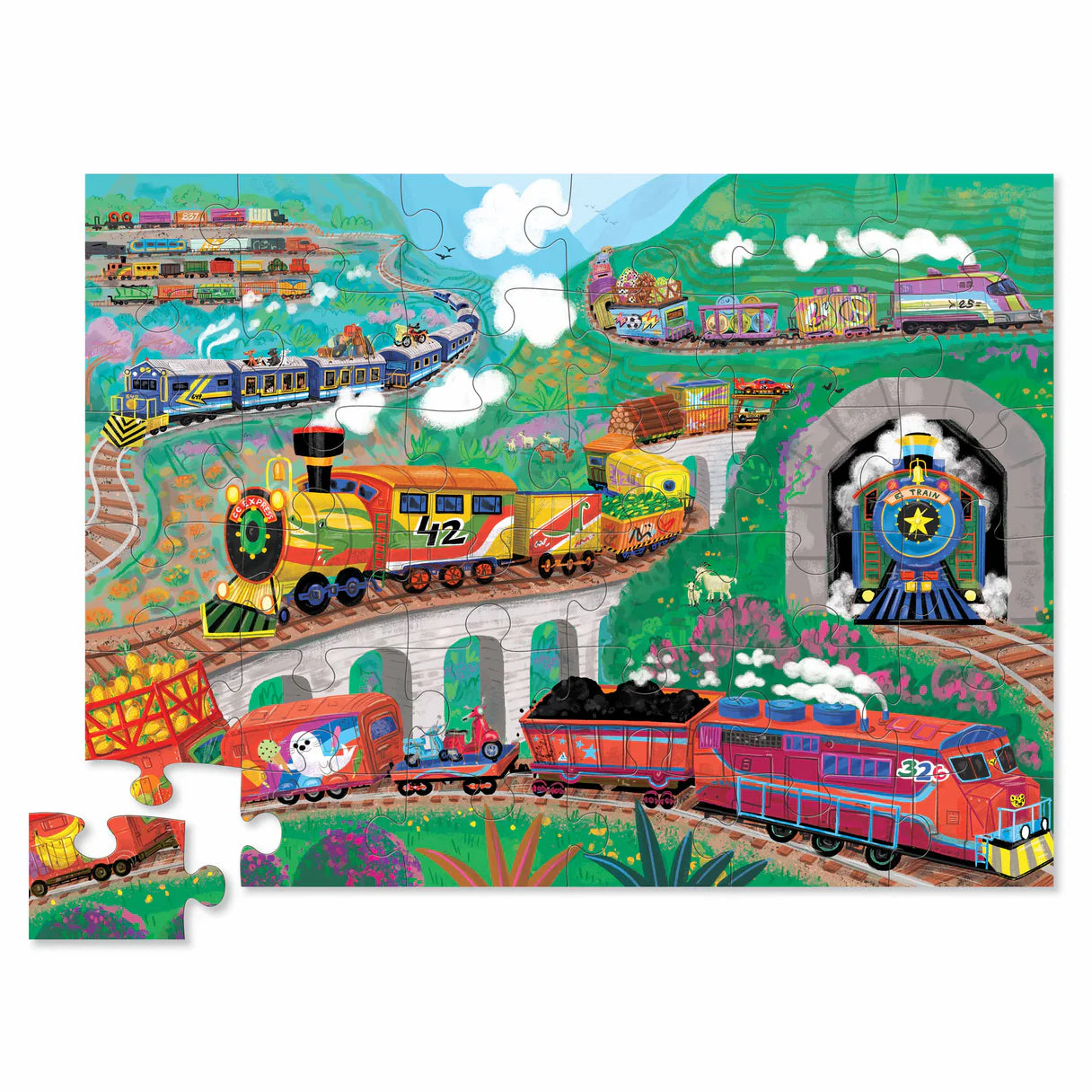 Crocodile Creek - Classic Floor Puzzle 36 pc All Aboard (Foil Stamped)