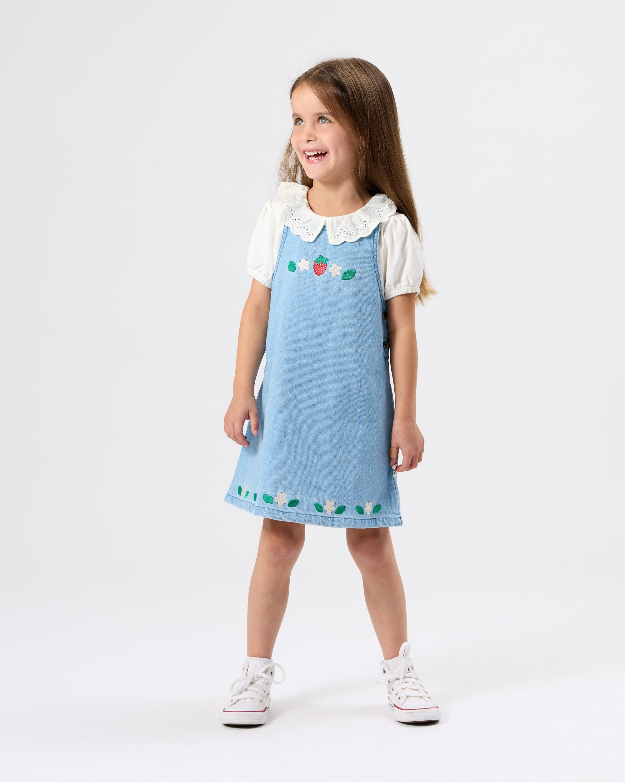 Goldie + Ace - Wild Strawberry Pinafore Dress