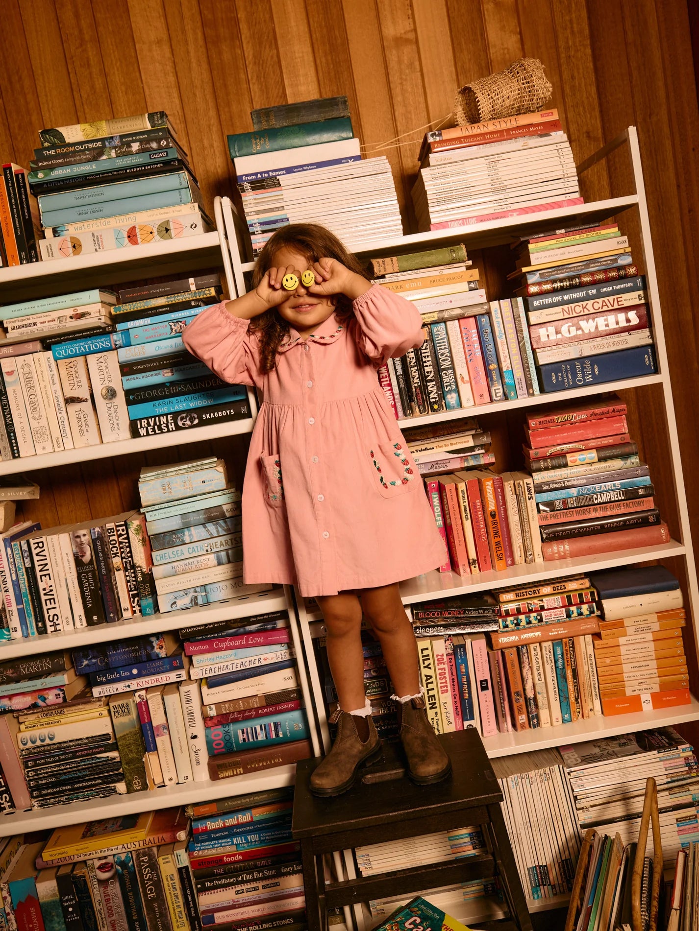 Goldie + Ace - Wild Strawberry Corduroy Collar Dress