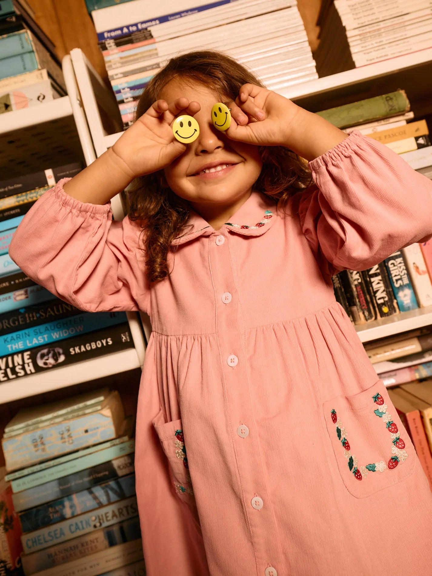 Goldie + Ace - Wild Strawberry Corduroy Collar Dress