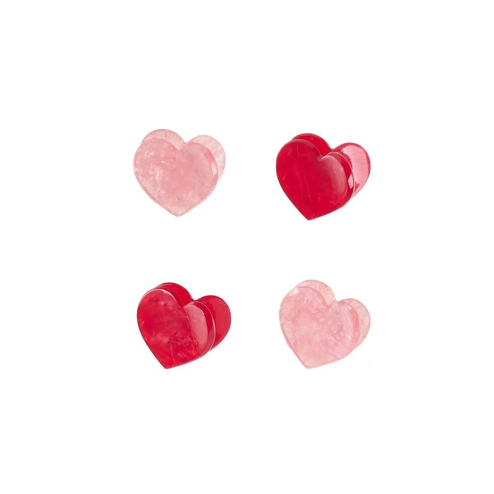 Rockahula - Love Heart Claw Clip 4 Pack