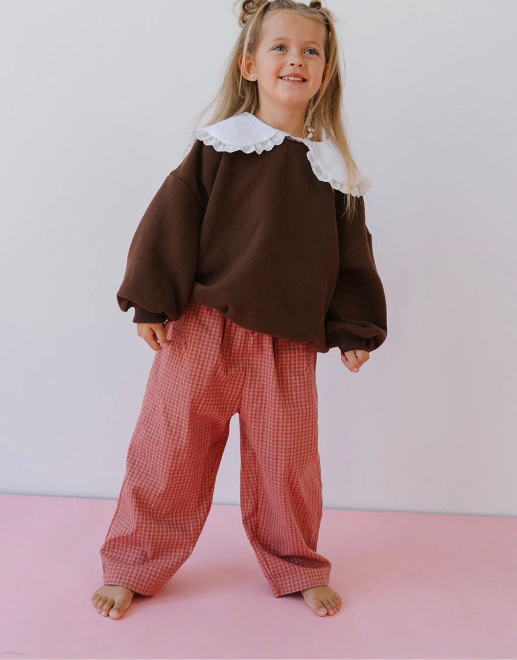 Lenn Label - Cotton Check Pant Pink