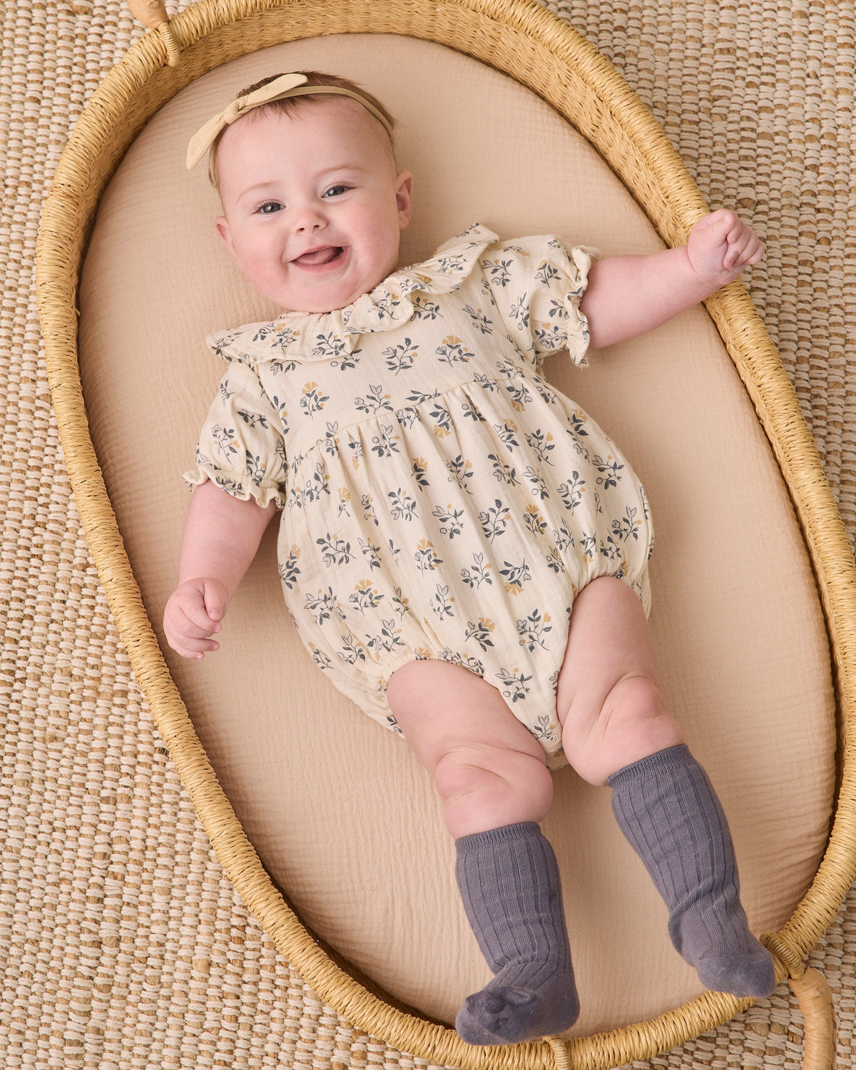 Quincy Mae Collared Romper French Floral