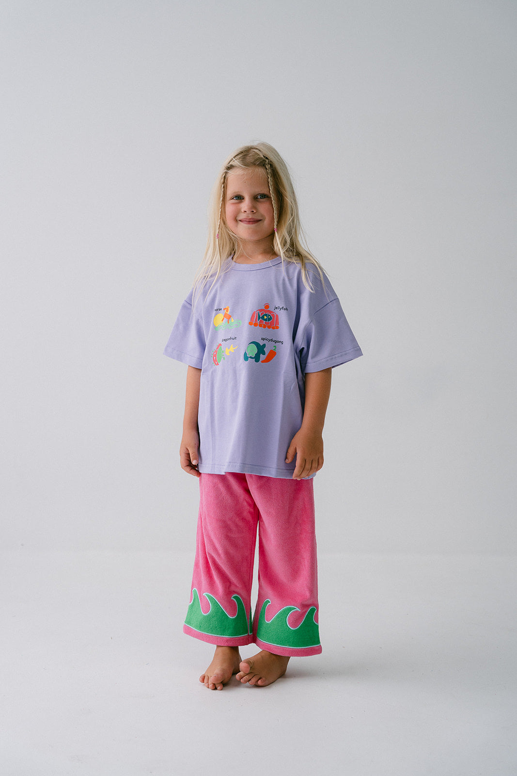 Spicy Dugong - Wave Party Pants Pink/Green