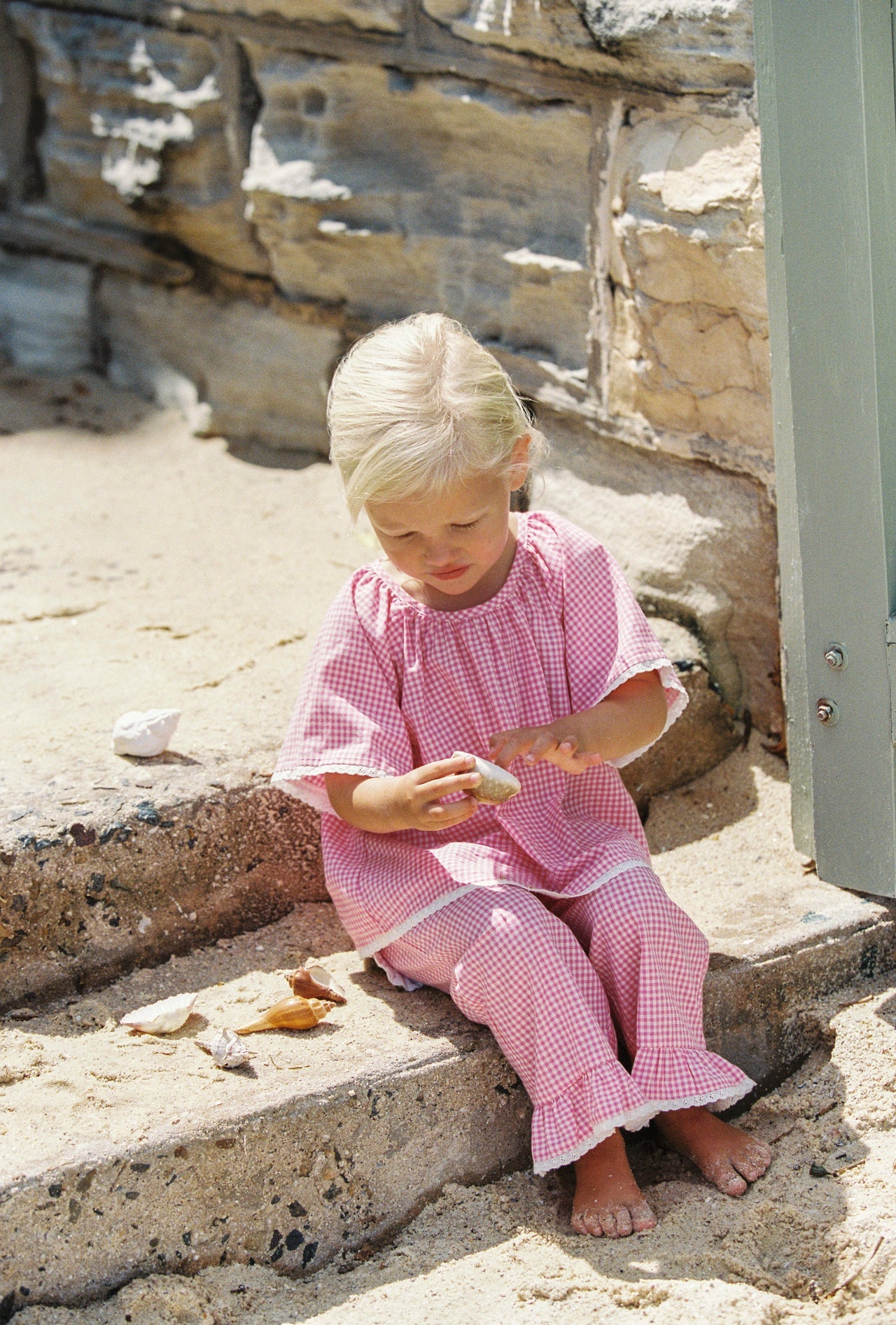 JUNI JNR - Dora Pant Strawberry Gingham