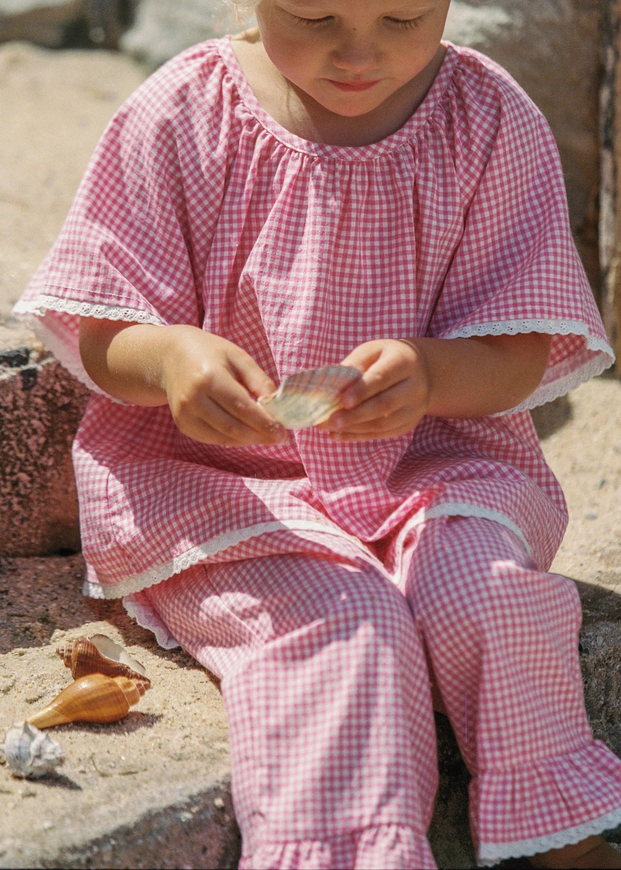JUNI JNR - Penny Blouse Strawberry Gingham