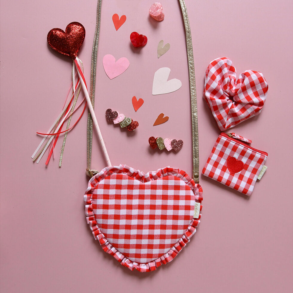 Rockahula - Gingham Ruffle Love Heart Bag