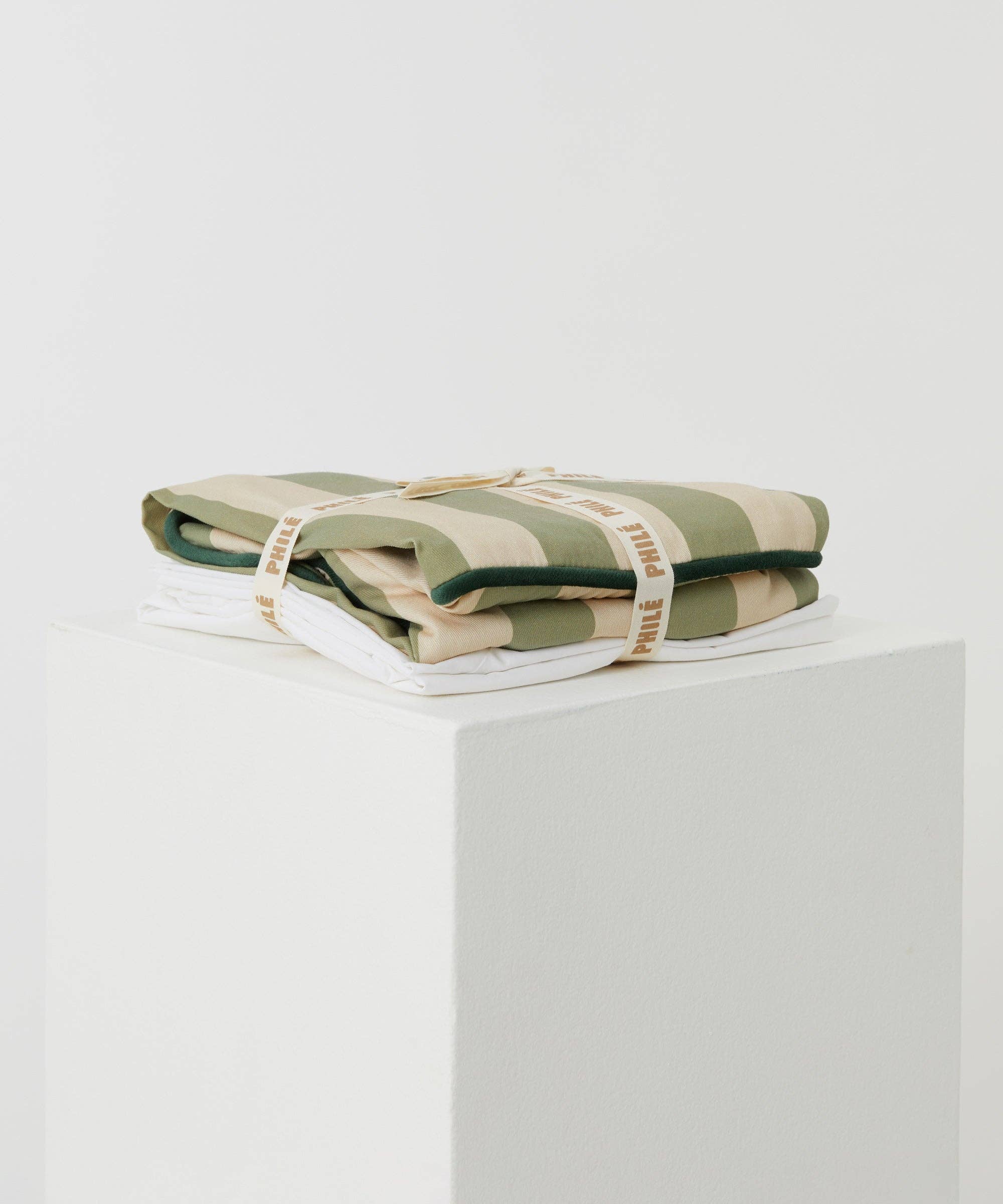 Philé - Striped Toddler Lounger Green