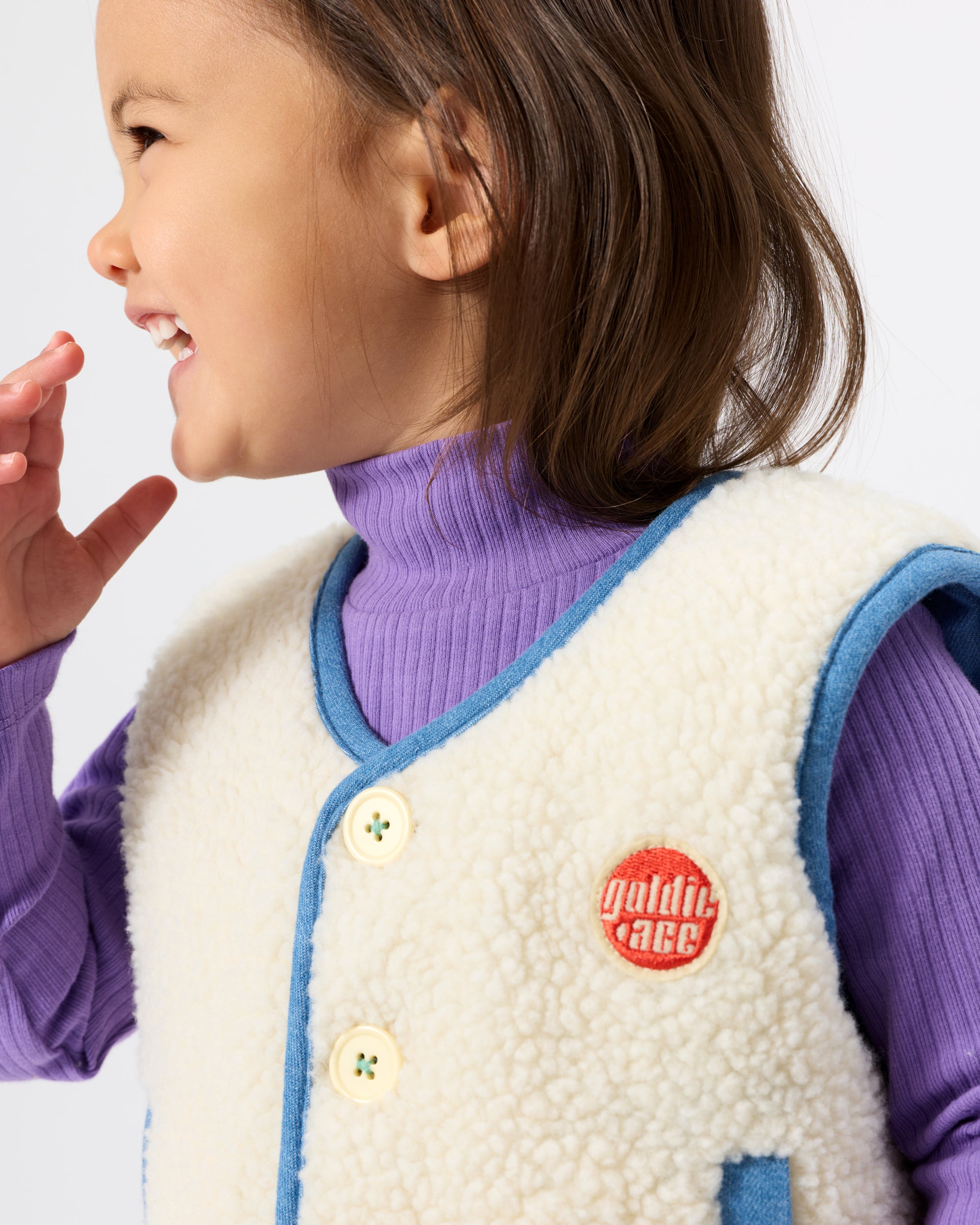 Goldie + Ace - Reversible Chambray Button Vest