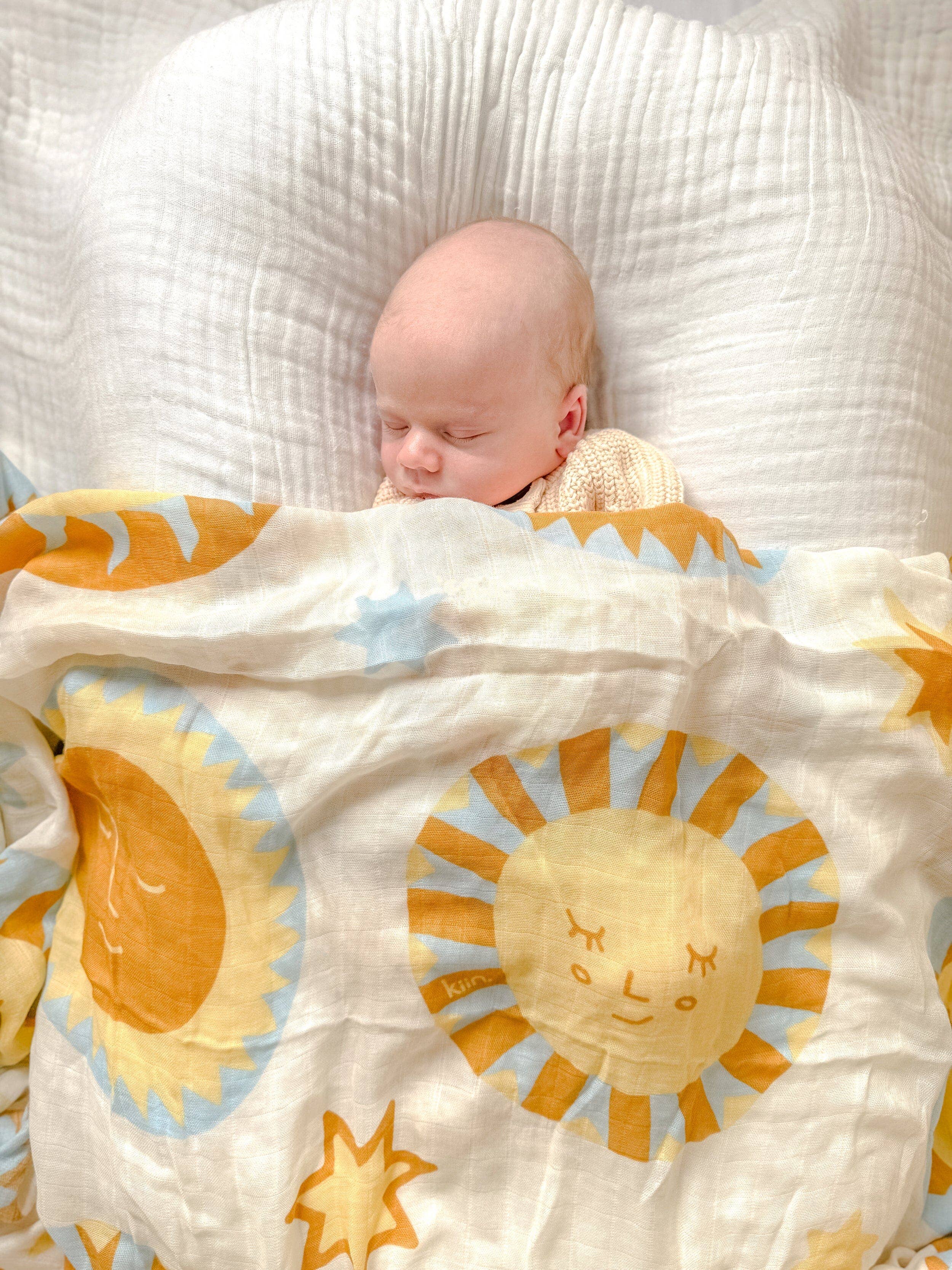 Kiin Baby - Organic Muslin Swaddle - Sunny Day (Limited Edition)