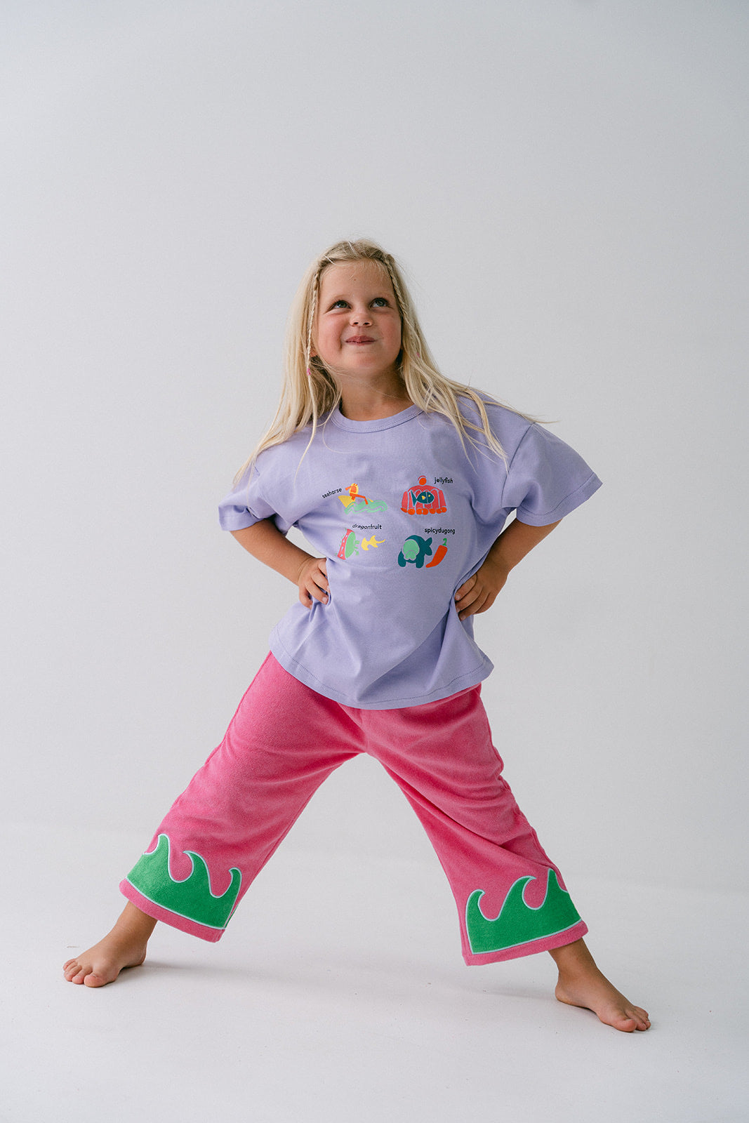 Spicy Dugong - Wave Party Pants Pink/Green